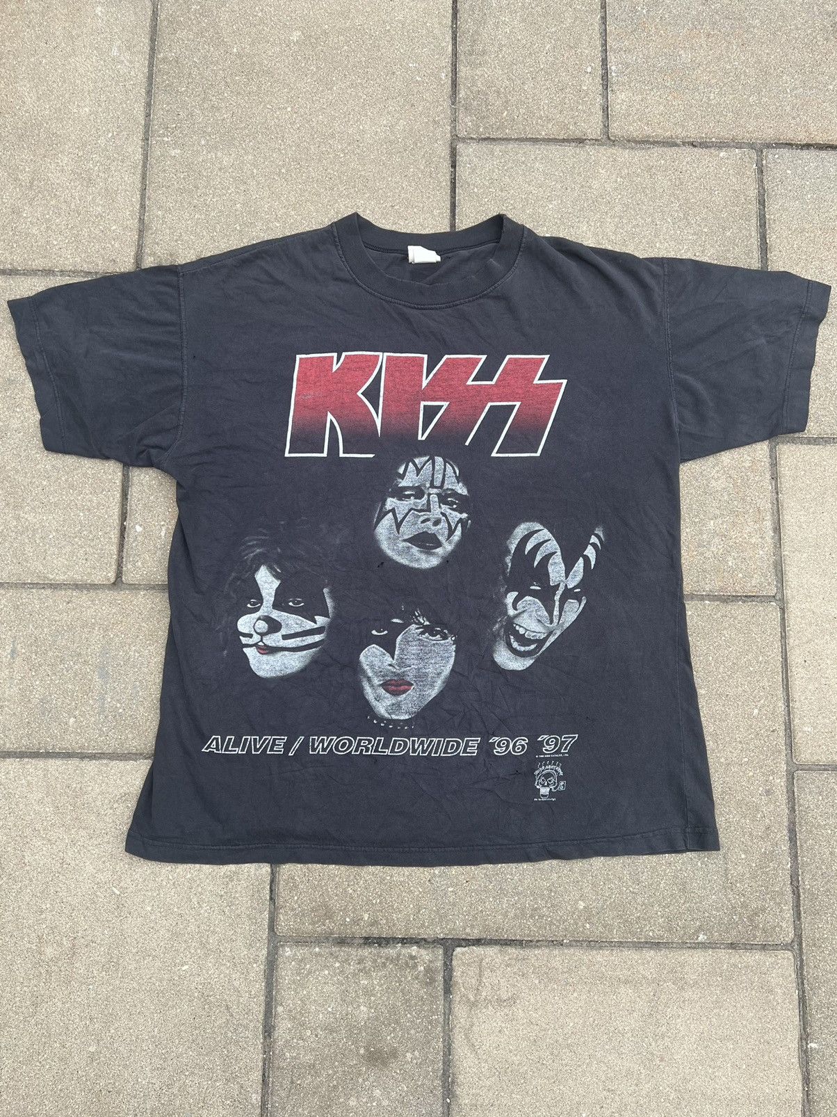 Band Tees × Kiss Band × Vintage 1996 1997 Kiss Alive Worldwide 