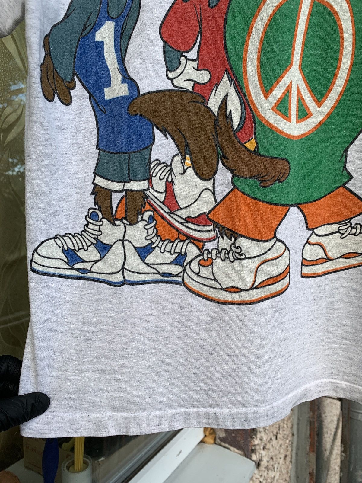Cartoon Network 1993 Vintage Changes Looney Tunes Rap Style Mirror Print Tee Size US XS / EU 42 / 0 - 15 Thumbnail