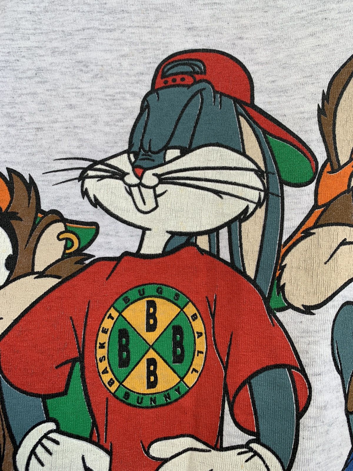 Cartoon Network 1993 Vintage Changes Looney Tunes Rap Style Mirror Print Tee Size US XS / EU 42 / 0 - 7 Thumbnail
