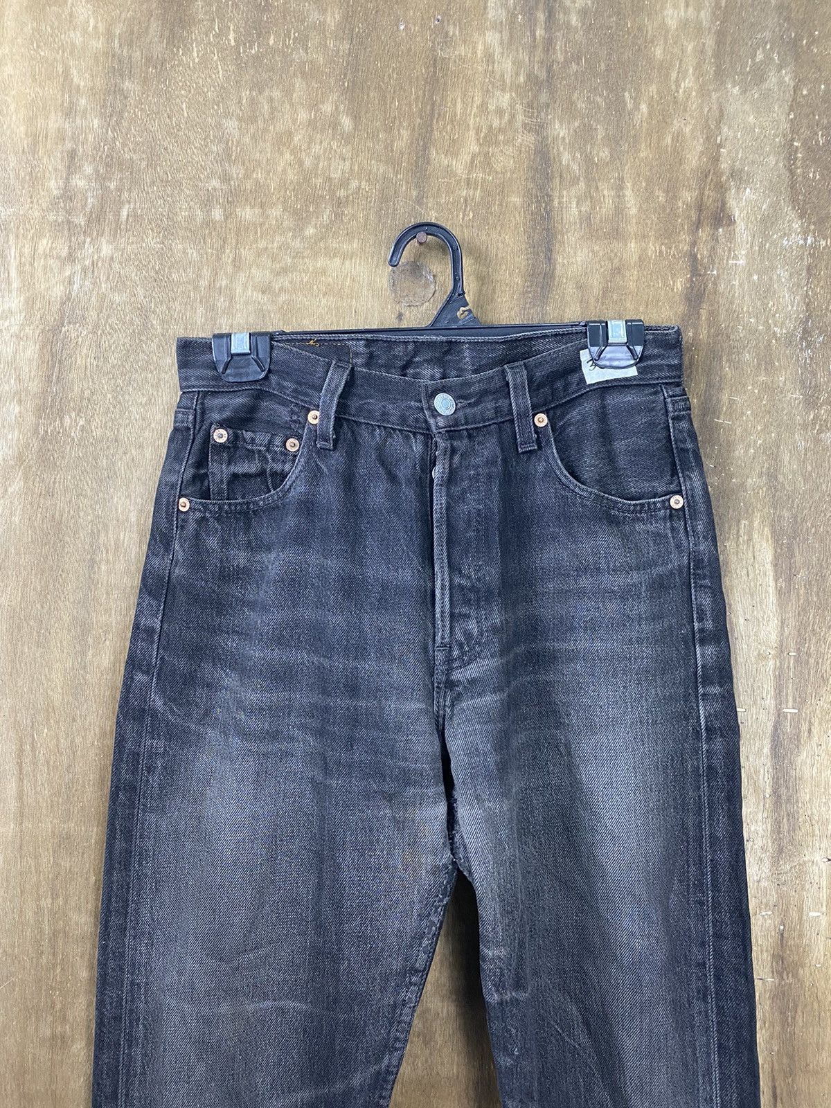 Levi's × Levi's Vintage Clothing 501 Levi’s black faded vintage Denim Pants #3662 Size US 29 - 2 Thumbnail