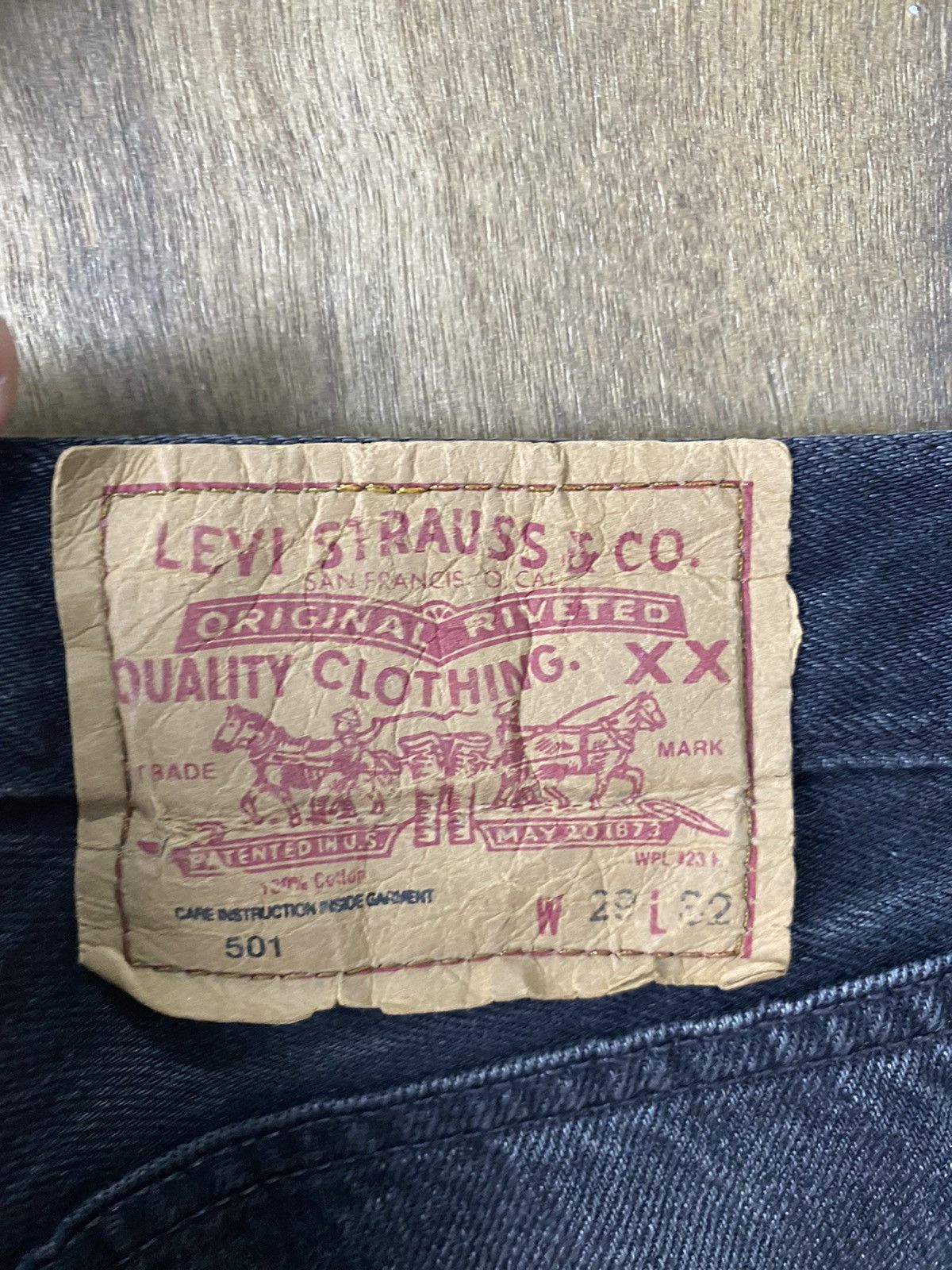 Levi's × Levi's Vintage Clothing 501 Levi’s black faded vintage Denim Pants #3662 Size US 29 - 16 Thumbnail