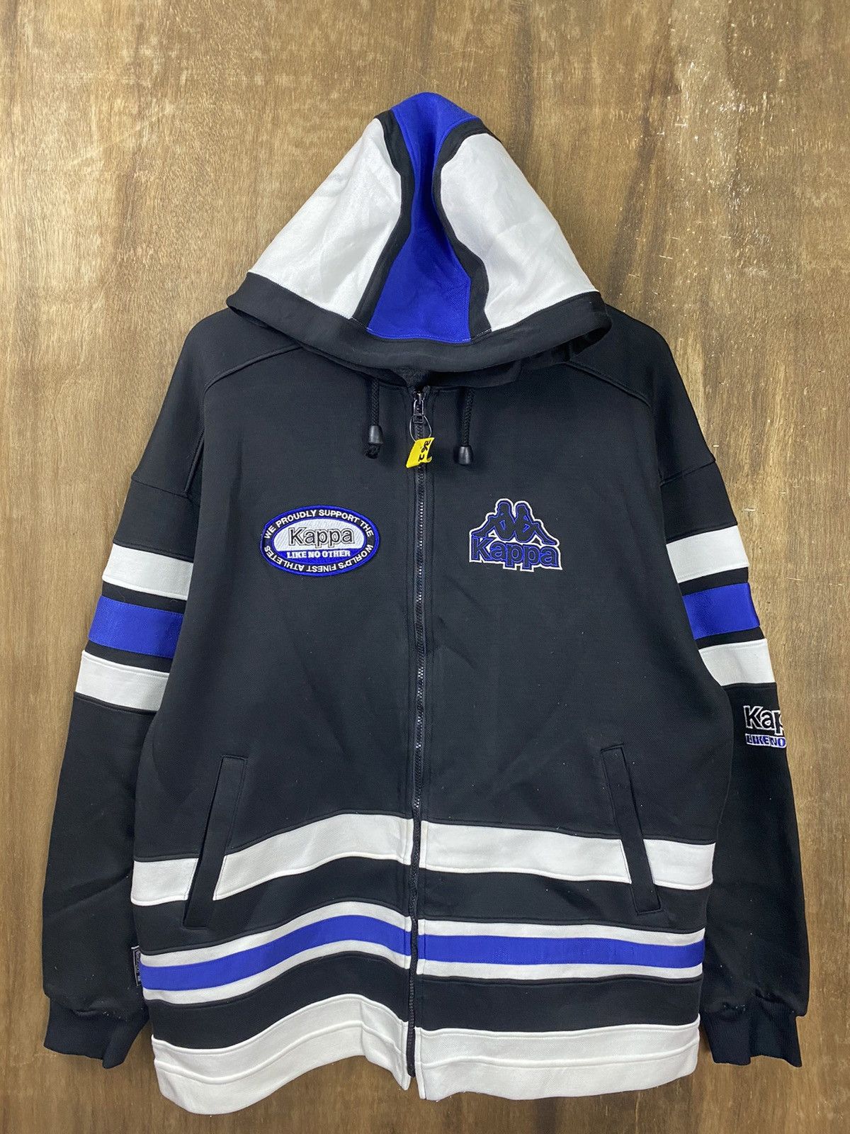 Japanese Brand Kappa stripe japan hoodie Sweaters #3625 Size US L / EU 52-54 / 3 - 2 Thumbnail