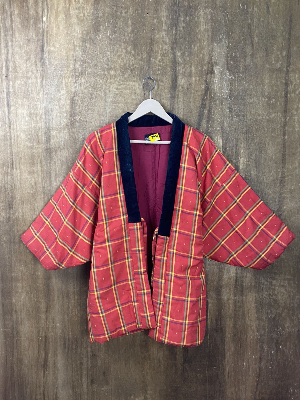 Japanese Brand Kimono japan checkered red vintage #3631 Size US L / EU 52-54 / 3 - 1 Thumbnail
