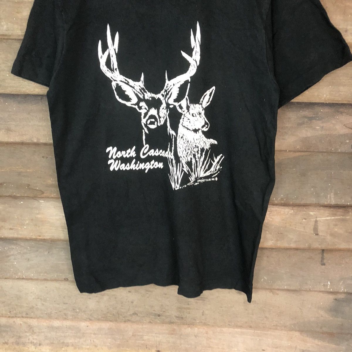 Vintage DL North Cascades Washington made in usa Black tee #2082 Size US L / EU 52-54 / 3 - 3 Thumbnail
