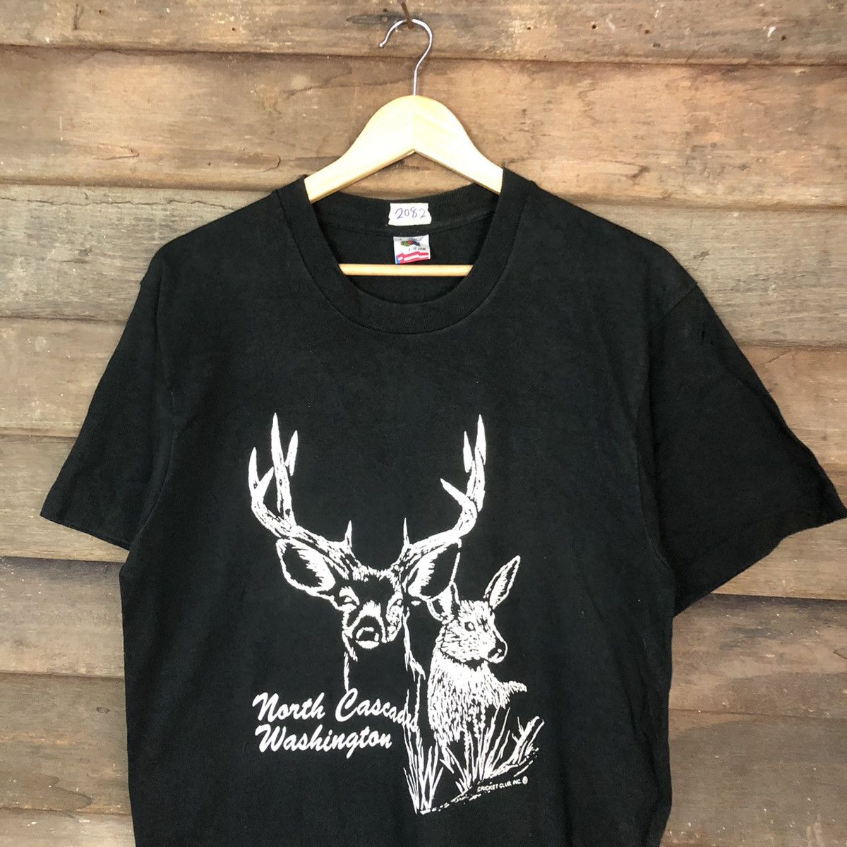 Vintage DL North Cascades Washington made in usa Black tee #2082 Size US L / EU 52-54 / 3 - 2 Thumbnail