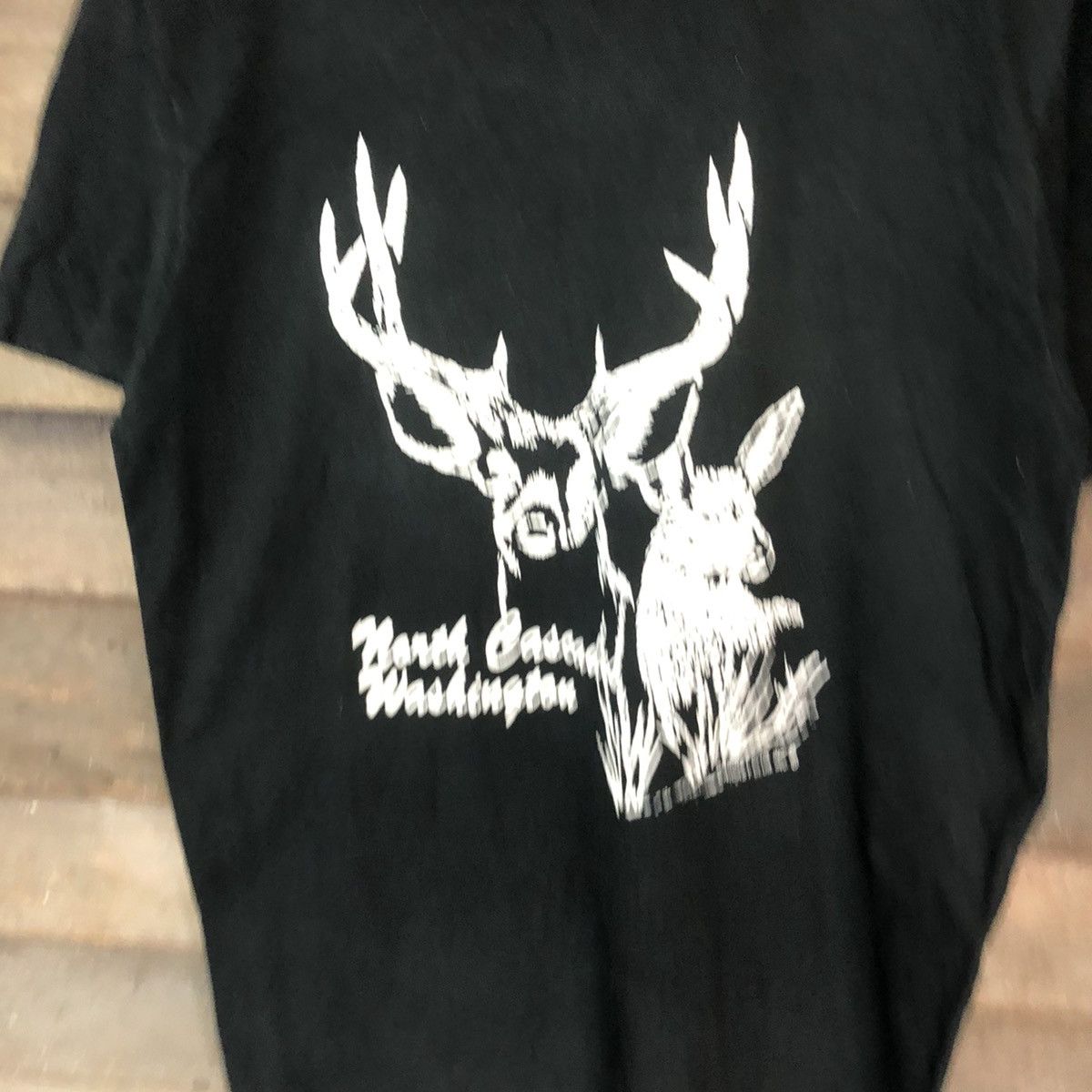 Vintage DL North Cascades Washington made in usa Black tee #2082 Size US L / EU 52-54 / 3 - 4 Thumbnail