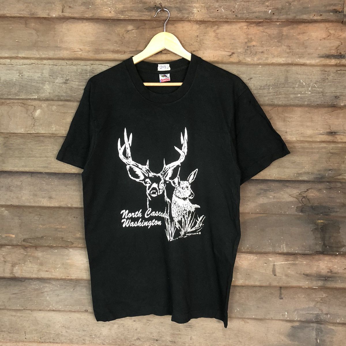 Vintage DL North Cascades Washington made in usa Black tee #2082 Size US L / EU 52-54 / 3 - 1 Thumbnail