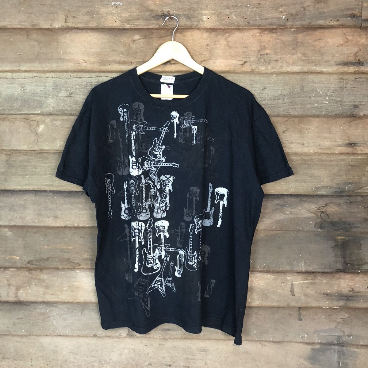 Japanese Brand DL Guitar art Black tee #2087 Size US XL / EU 56 / 4 - 1 Thumbnail