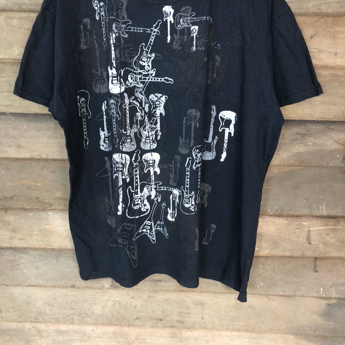 Japanese Brand DL Guitar art Black tee #2087 Size US XL / EU 56 / 4 - 3 Thumbnail