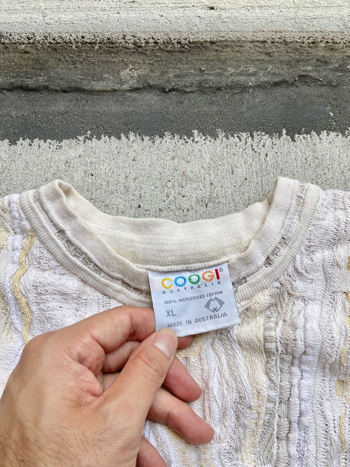 Coogi × Vintage Vintage Coogi Australia Cotton Knit Sweater Off White Beige Size US M / EU 48-50 / 2 - 3 Thumbnail