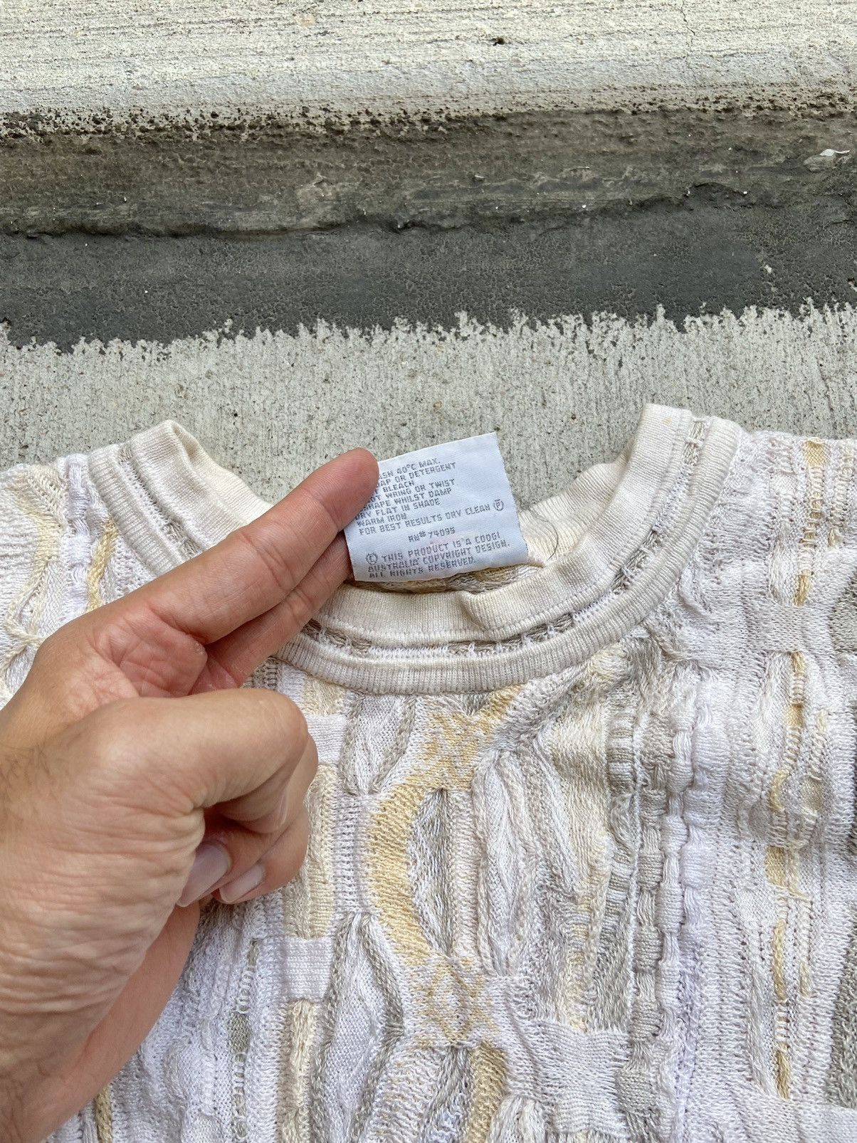 Coogi × Vintage Vintage Coogi Australia Cotton Knit Sweater Off White Beige Size US M / EU 48-50 / 2 - 7 Thumbnail