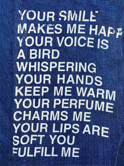 Junya Watanabe SS02 Junya Watanabe x Levi’s Poem “Fulfill Me” Denim ...