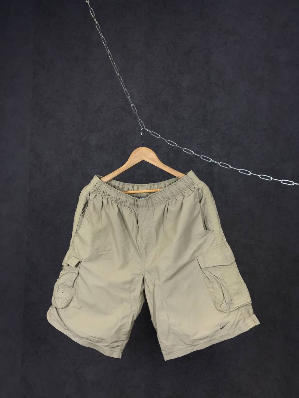 Nike × Vintage Nike swoosh streetwear vintage cargo shorts Size US 34 / EU 50 - 1 Thumbnail