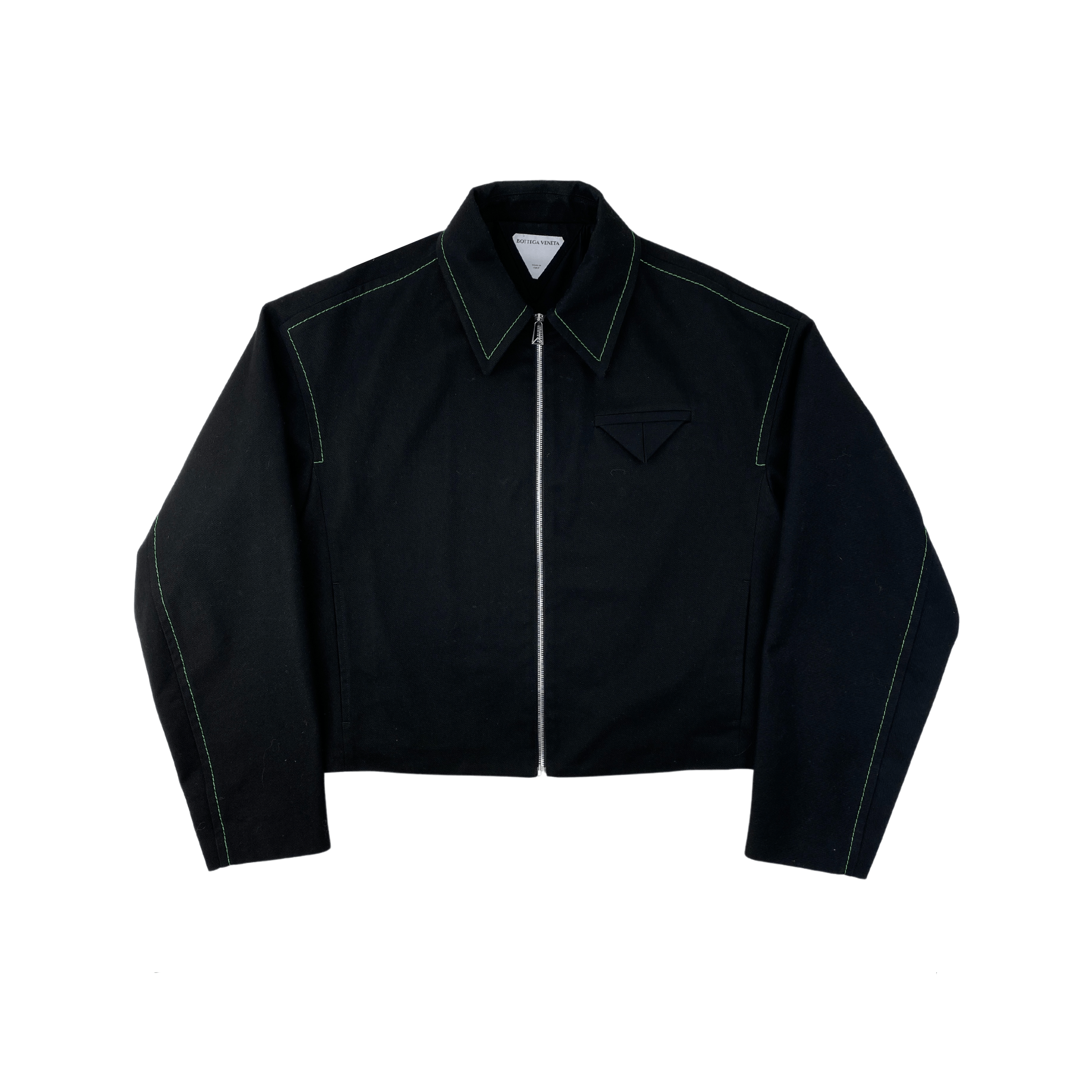 Pre-owned Bottega Veneta Ss22 Heavyweight Cotton Twill Jacket In Black