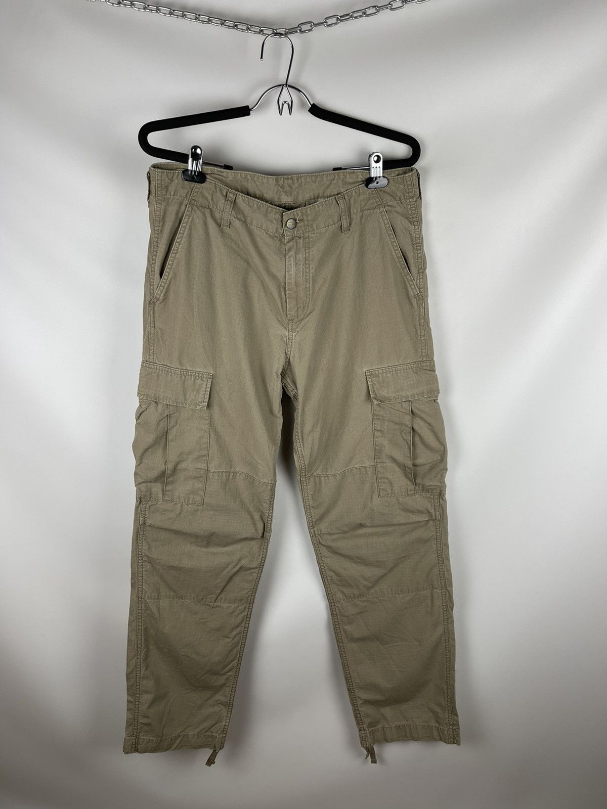 Carhartt Carhartt vintage beige cargo pants travis Scott style Size US 34 / EU 50 - 2 Thumbnail