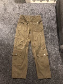 Vintage DOLCE GABBANA Cargo Pants D&G Trousers Multipocket Bondage Khaki  Size 30