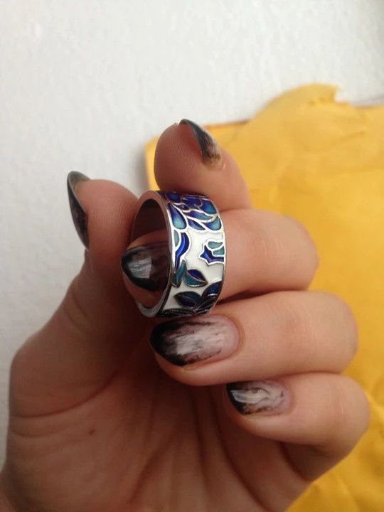 Jewelry Blue Flower Ring Size ONE SIZE - 6 Thumbnail