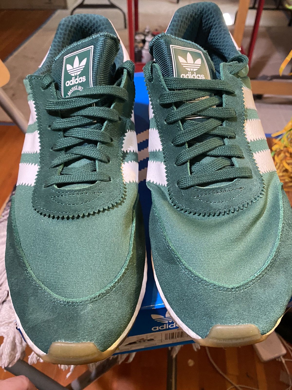 Adidas Iniki Runner Collegiate Green 2017 GUM SOLE Size US 12.5 / EU 45-46 - 5 Thumbnail