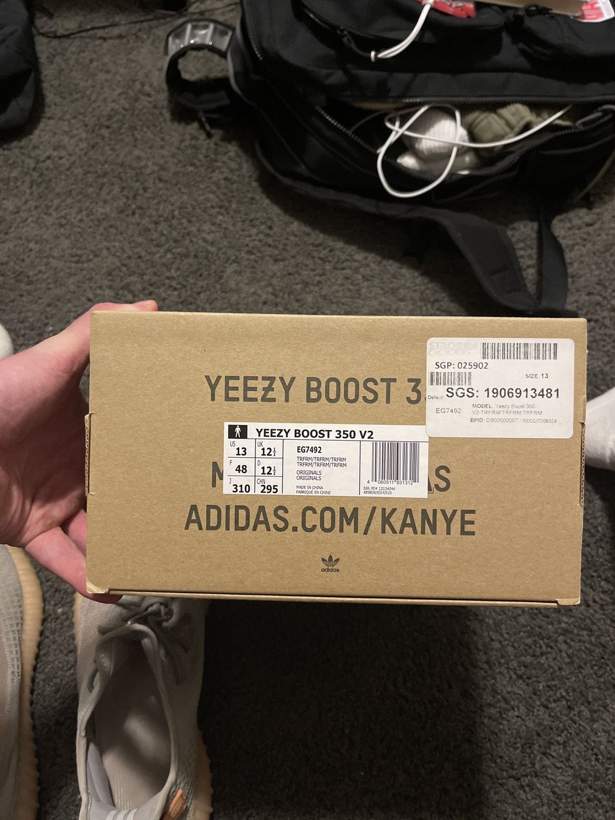 Adidas × Kanye West Yeezy Boost 350 V2 True Form 2019 Size US 13 / EU 46 - 7 Thumbnail