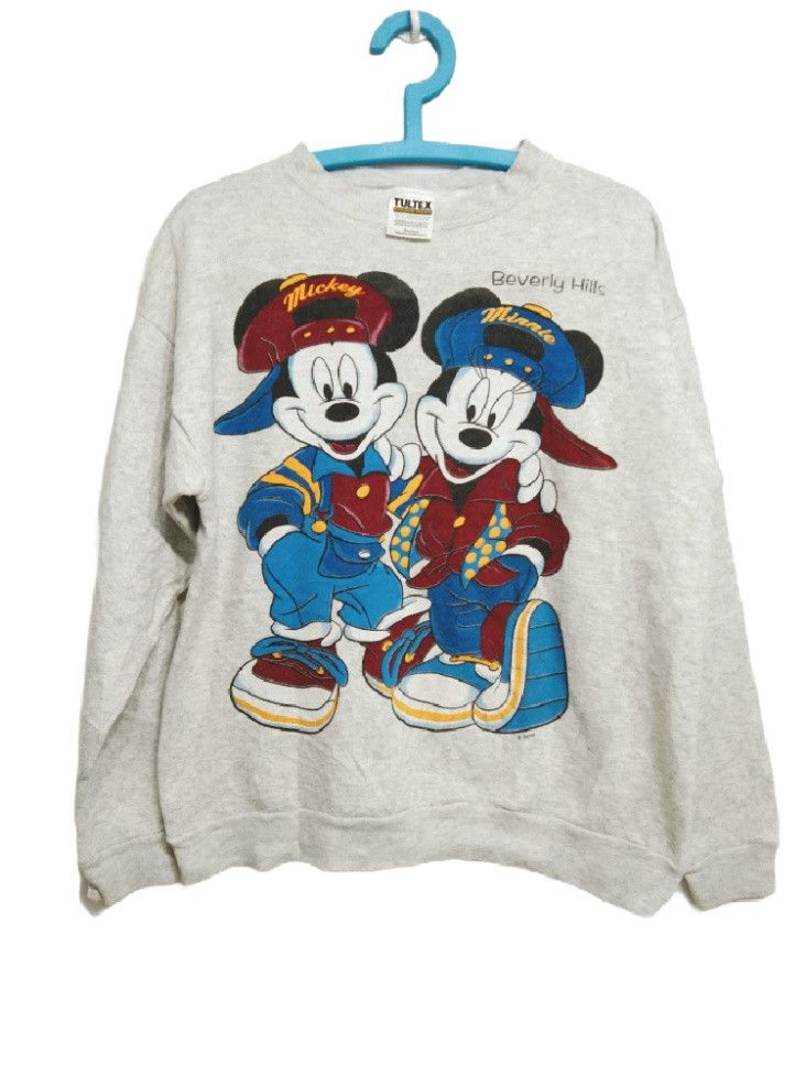 Disney 🔥Full Printed Vintage 90's Mickey SweatShirt Pullover Size US XL / EU 56 / 4 - 1 Thumbnail
