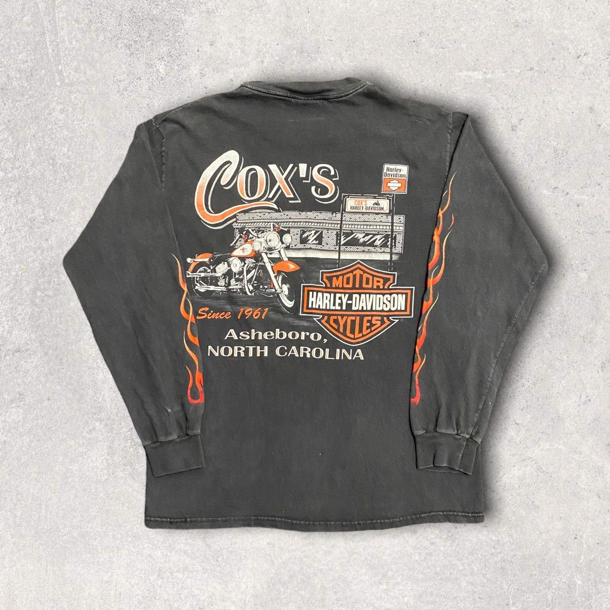 Harley Davidson × Vintage Vintage Harley Davidson Flame Long