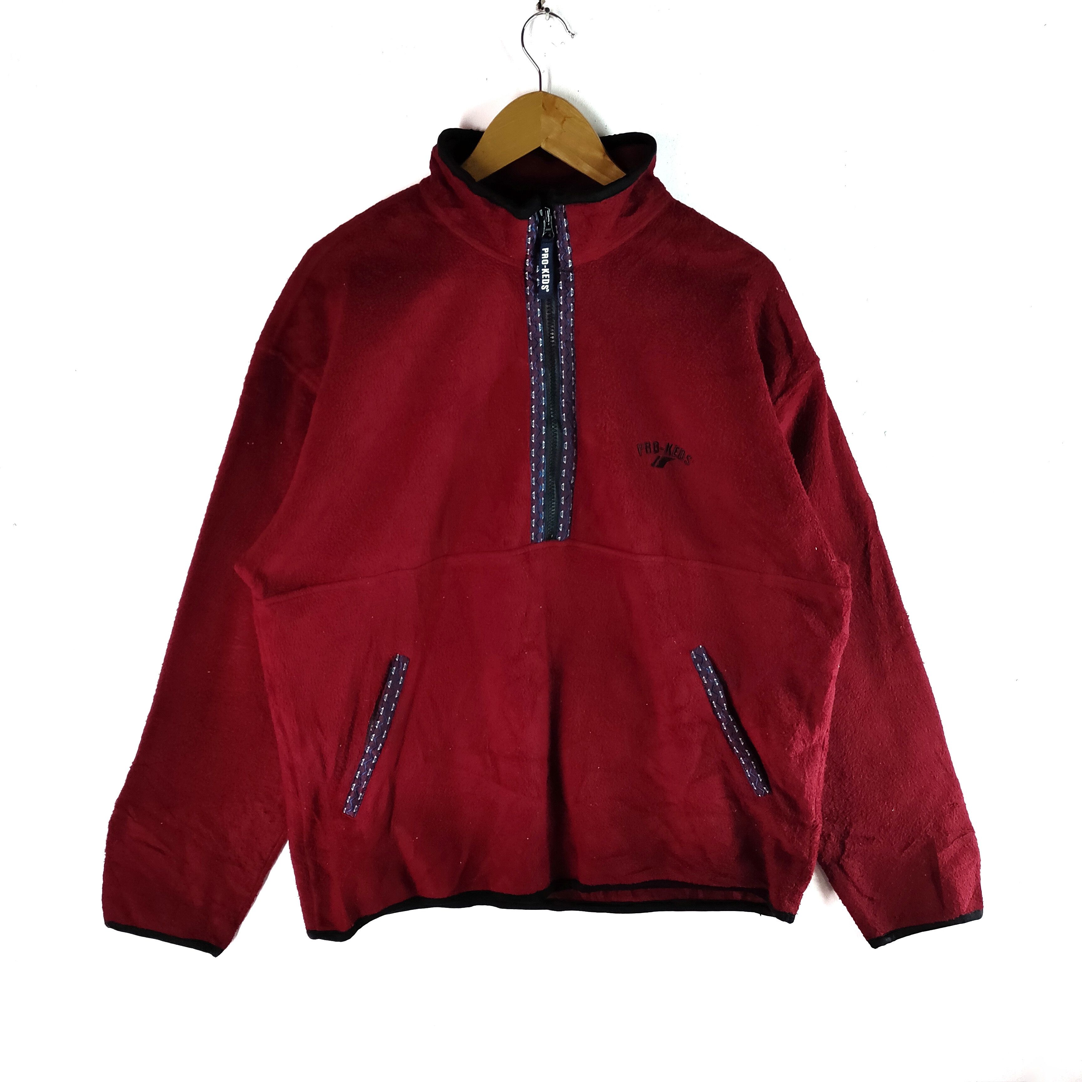 image of Pro Keds x Vintage Pro-Keds Half Zipper Embroidery Spell Out Fleece Jacket, Men's (Size XL)