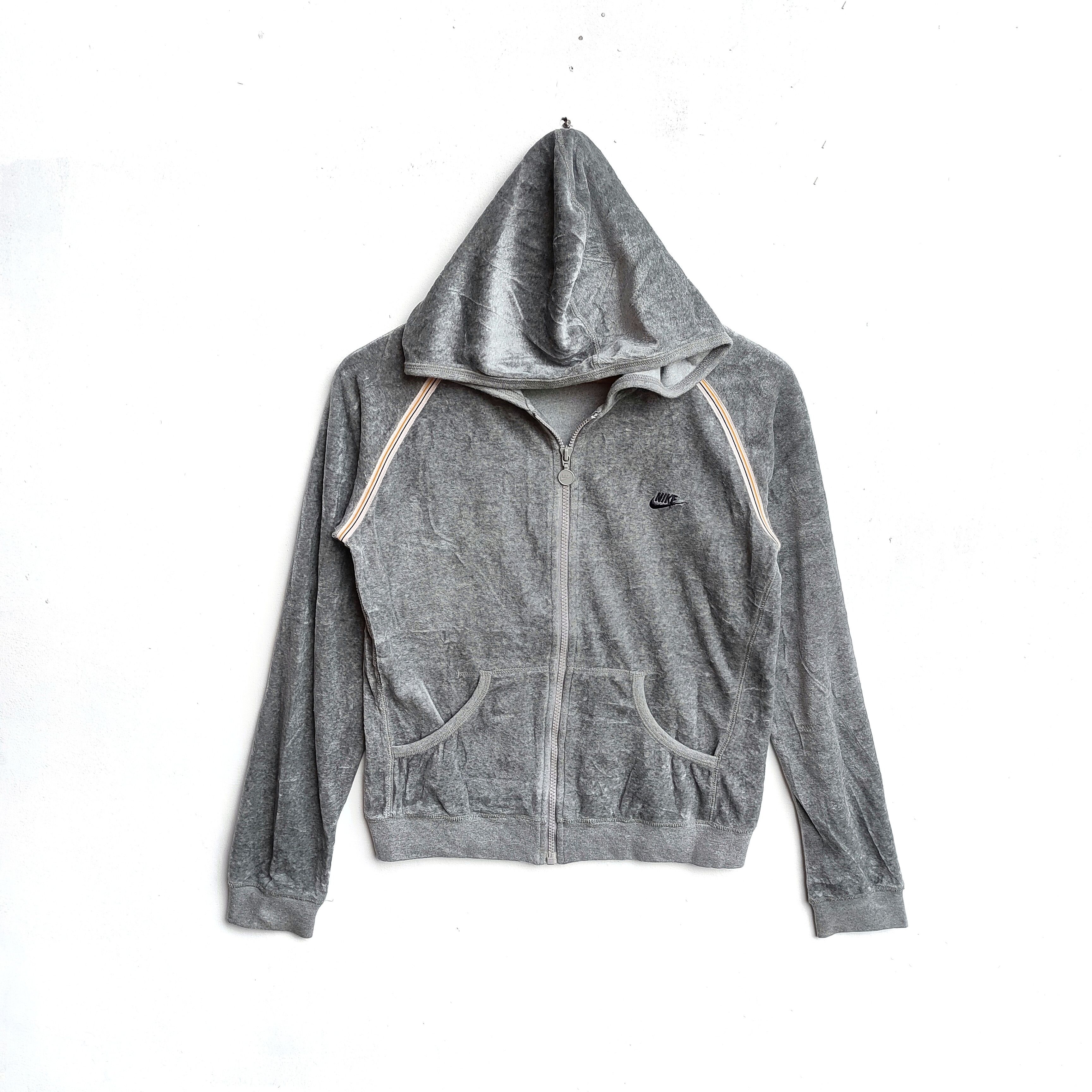 image of Nike Corduroy Full Zipper Embroidery Logo Hoodie Jacket, Men's (Size Small)