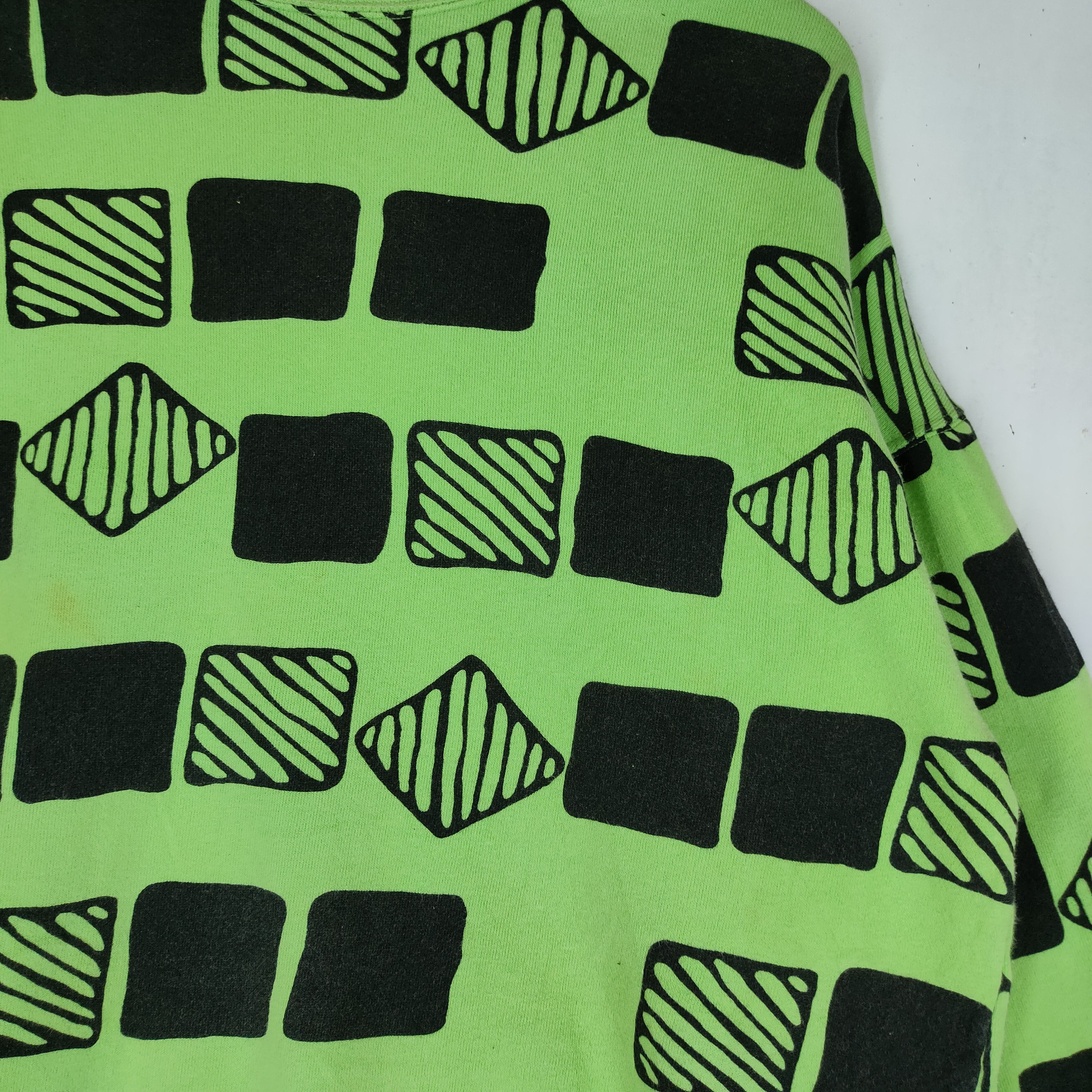 Japanese Brand Vintage THIRD GEAR FULLPRINT Geometry Baggy Sweatshirt Size US M / EU 48-50 / 2 - 3 Thumbnail