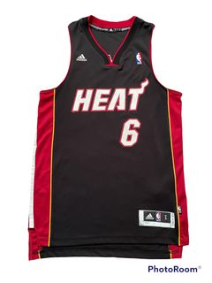 LeBron James Miami Heat Jersey Youth Medium Boys adidas Black NBA  Basketball 6