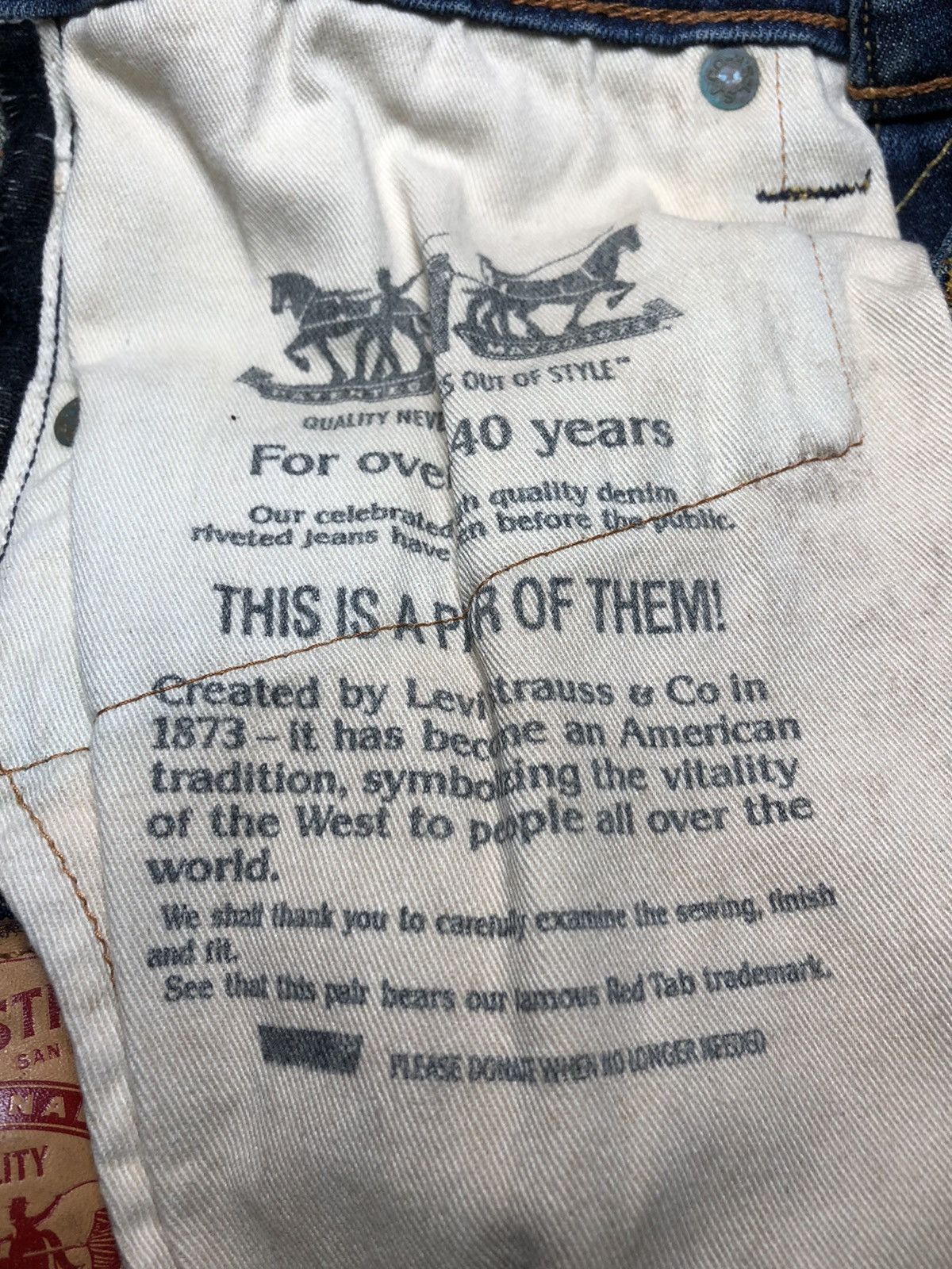 Levi's LEVIS 511 SLIM FIT 140 YEARS EDITION Size US 28 / EU 44 - 7 Thumbnail