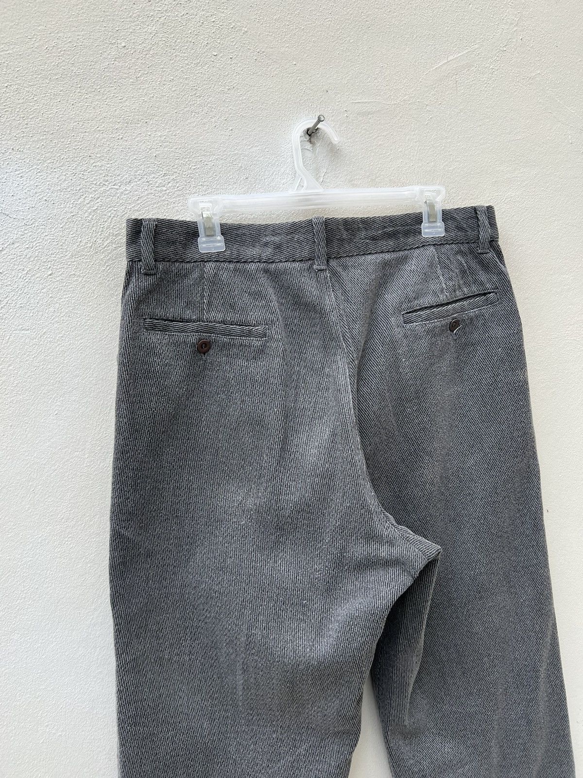 Emporio Armani Vintage 90s Armani Jeans Fade Grey Gabardine Trouser Pant Size US 34 / EU 50 - 12 Thumbnail