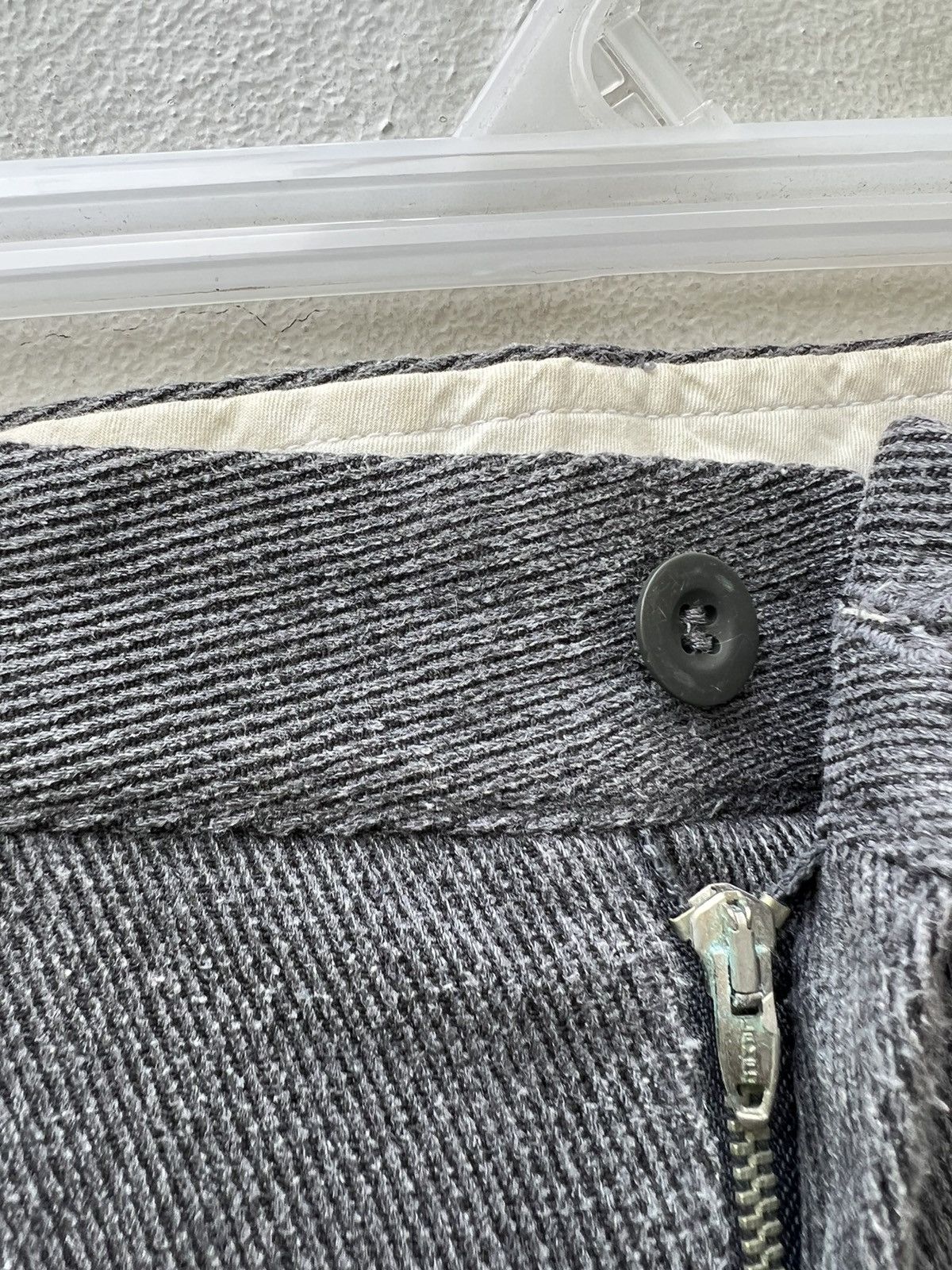 Emporio Armani Vintage 90s Armani Jeans Fade Grey Gabardine Trouser Pant Size US 34 / EU 50 - 5 Thumbnail
