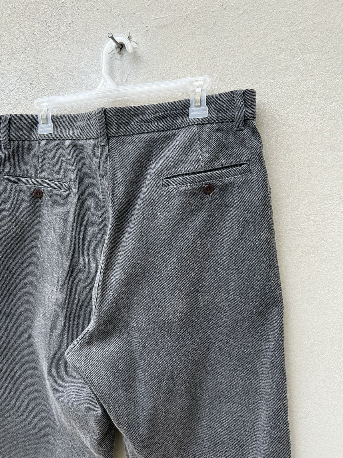 Emporio Armani Vintage 90s Armani Jeans Fade Grey Gabardine Trouser Pant Size US 34 / EU 50 - 14 Thumbnail
