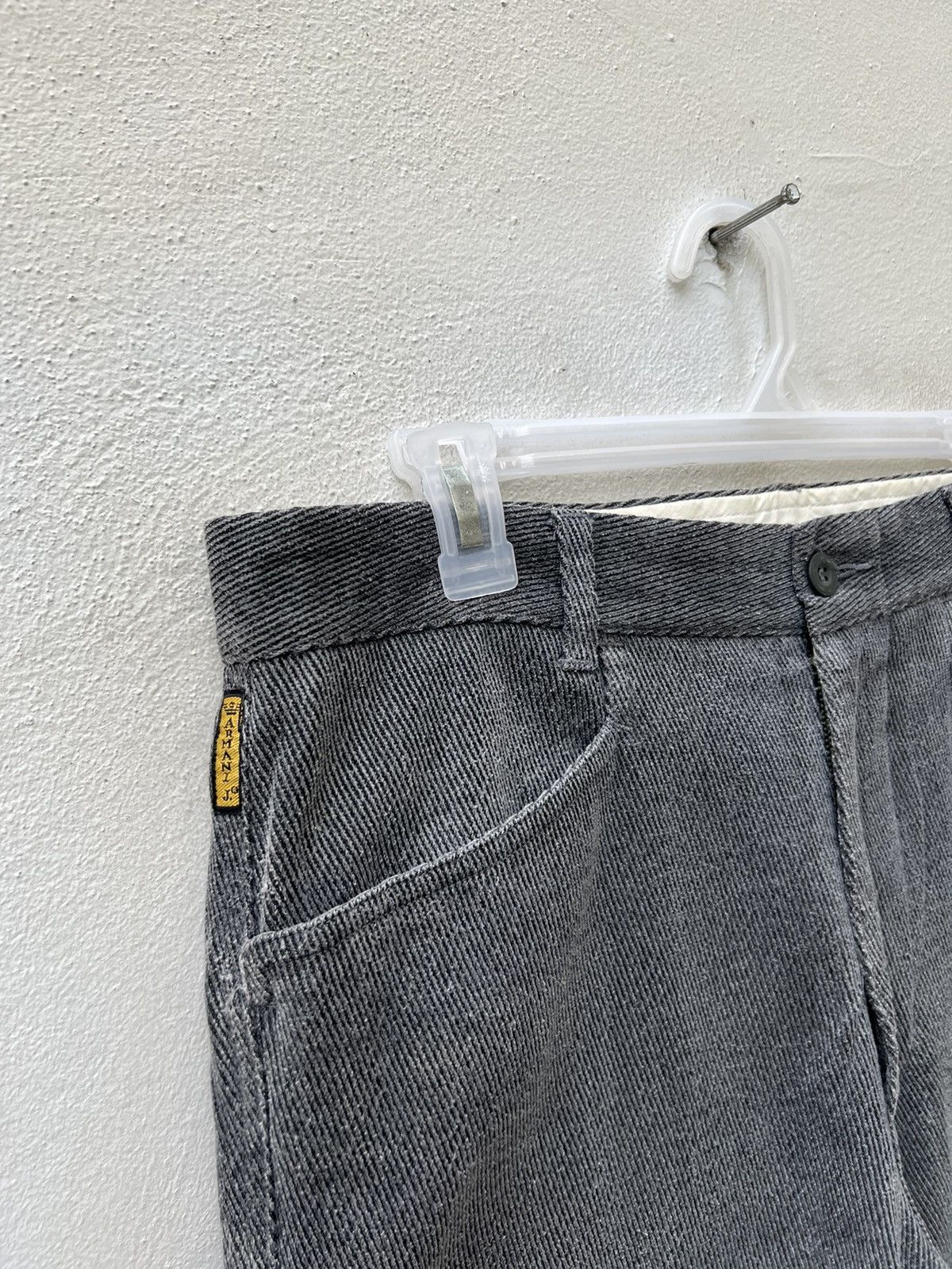 Emporio Armani Vintage 90s Armani Jeans Fade Grey Gabardine Trouser Pant Size US 34 / EU 50 - 4 Thumbnail