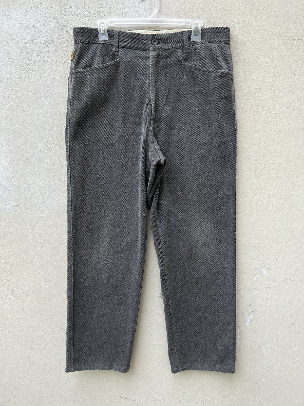 Emporio Armani Vintage 90s Armani Jeans Fade Grey Gabardine Trouser Pant Size US 34 / EU 50 - 3 Thumbnail