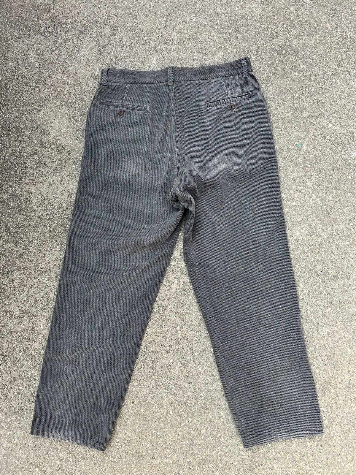 Emporio Armani Vintage 90s Armani Jeans Fade Grey Gabardine Trouser Pant Size US 34 / EU 50 - 2 Thumbnail