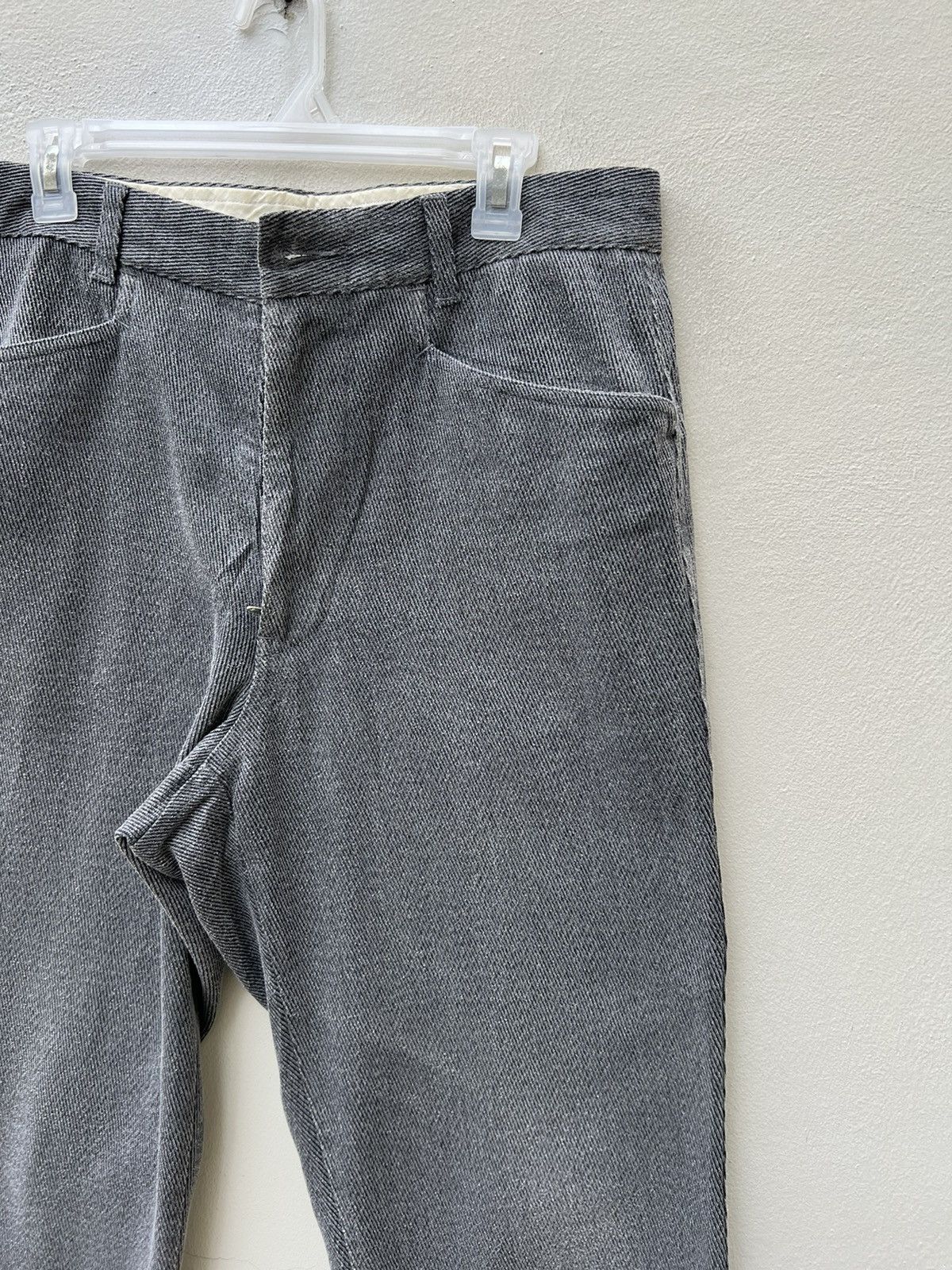 Emporio Armani Vintage 90s Armani Jeans Fade Grey Gabardine Trouser Pant Size US 34 / EU 50 - 9 Thumbnail