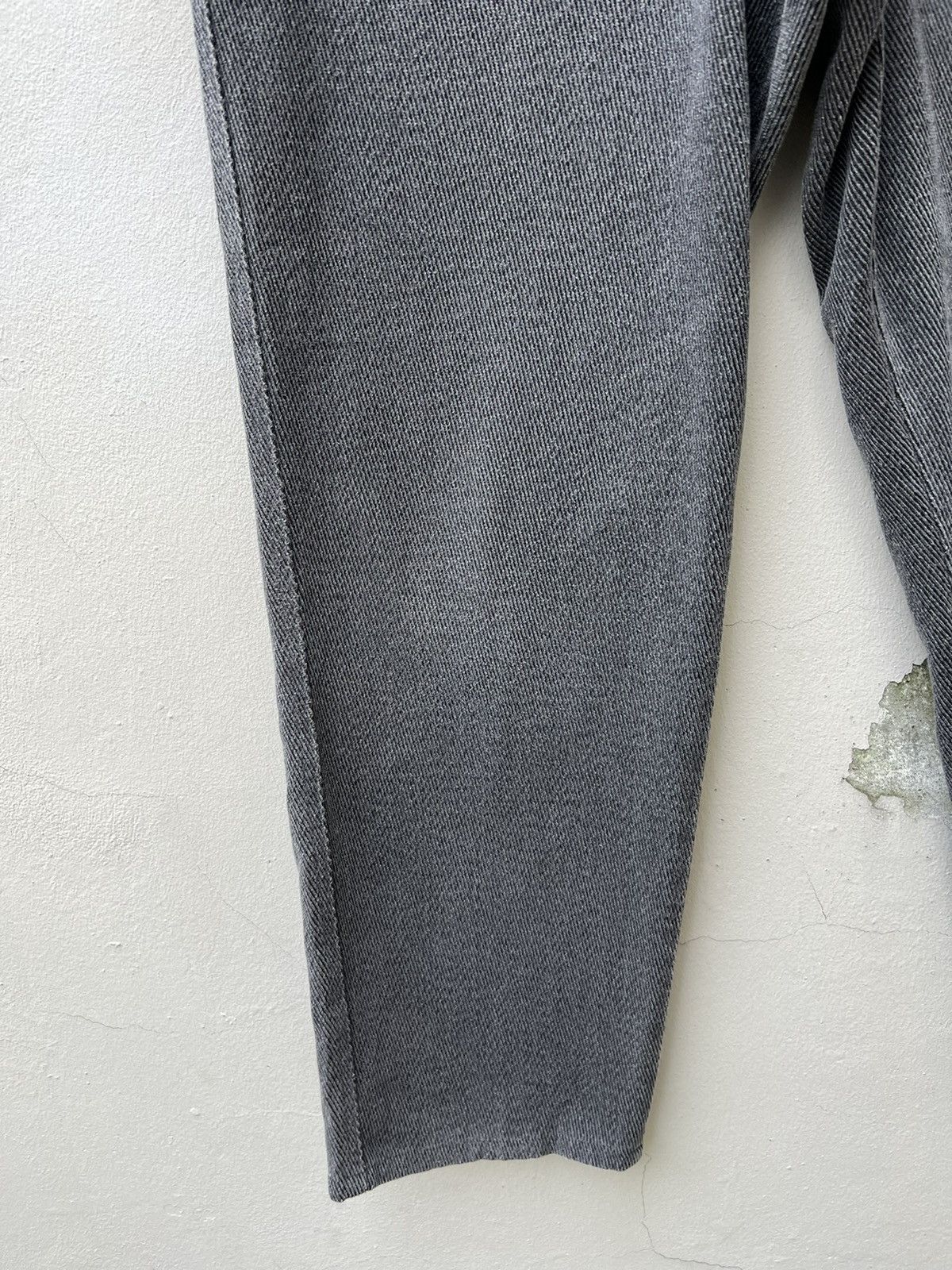 Emporio Armani Vintage 90s Armani Jeans Fade Grey Gabardine Trouser Pant Size US 34 / EU 50 - 7 Thumbnail
