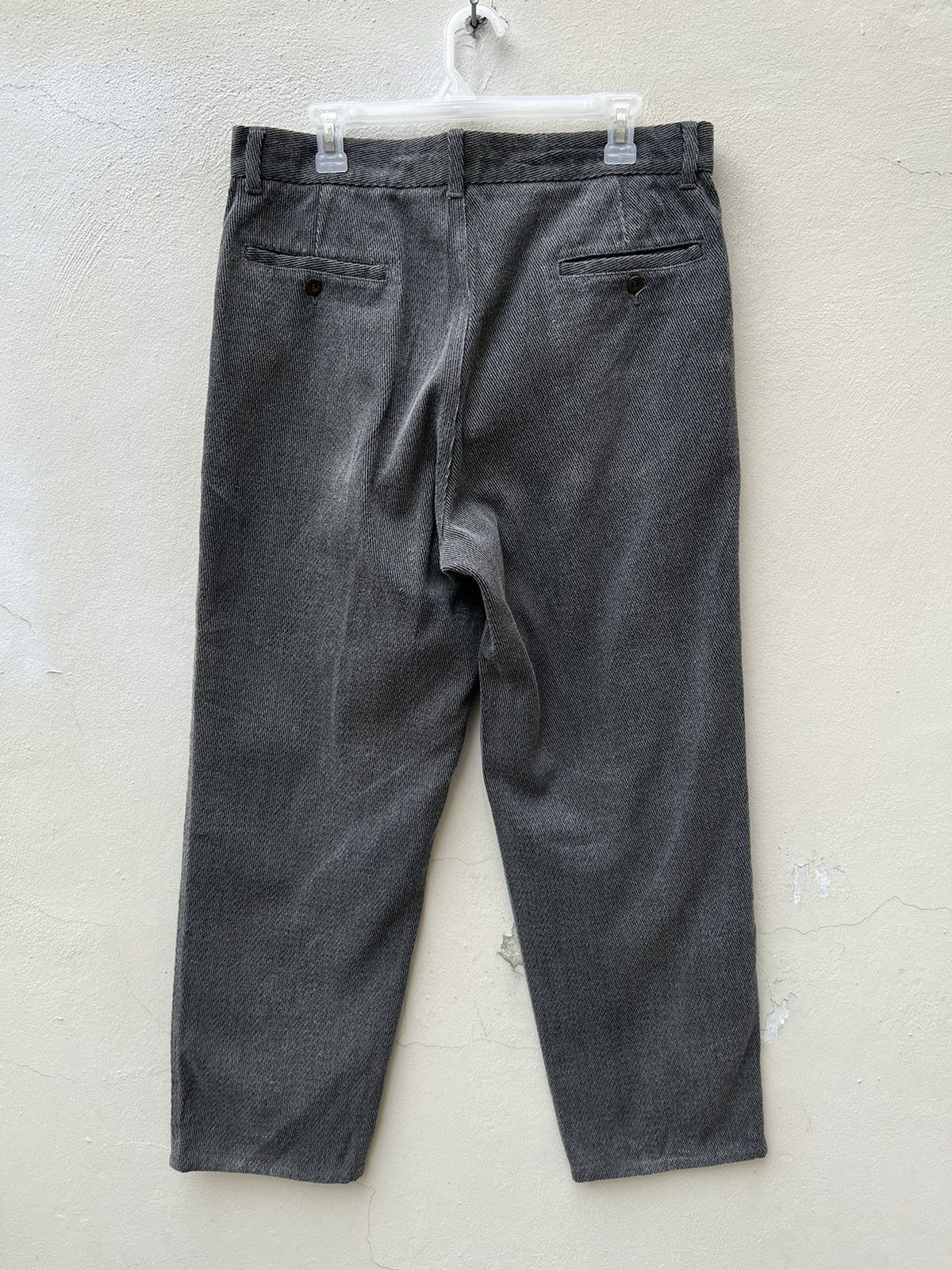 Emporio Armani Vintage 90s Armani Jeans Fade Grey Gabardine Trouser Pant Size US 34 / EU 50 - 11 Thumbnail