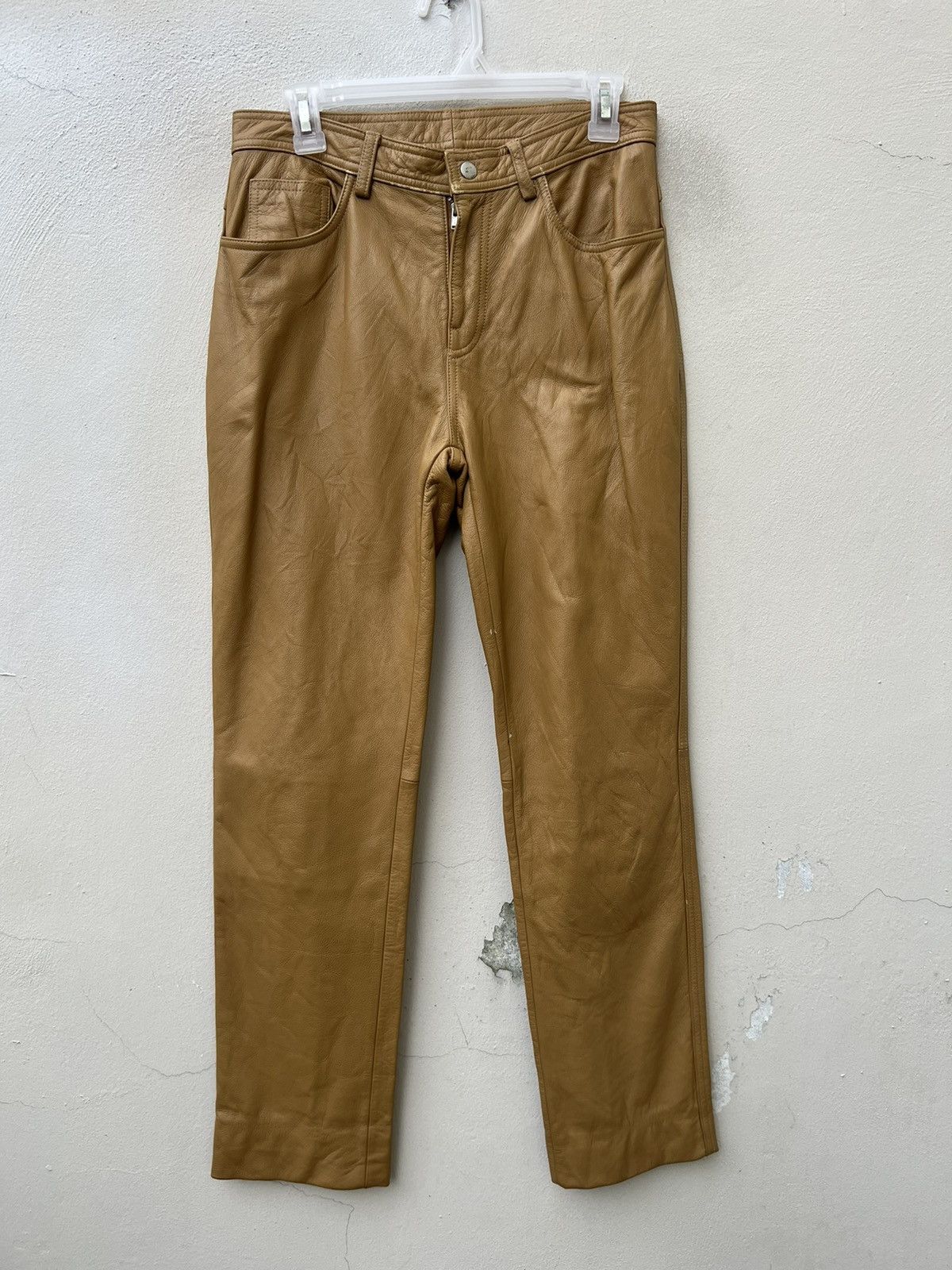 Leather Vintage Loritti Japan Cowhide Leather Pant Size US 29 - 3 Thumbnail