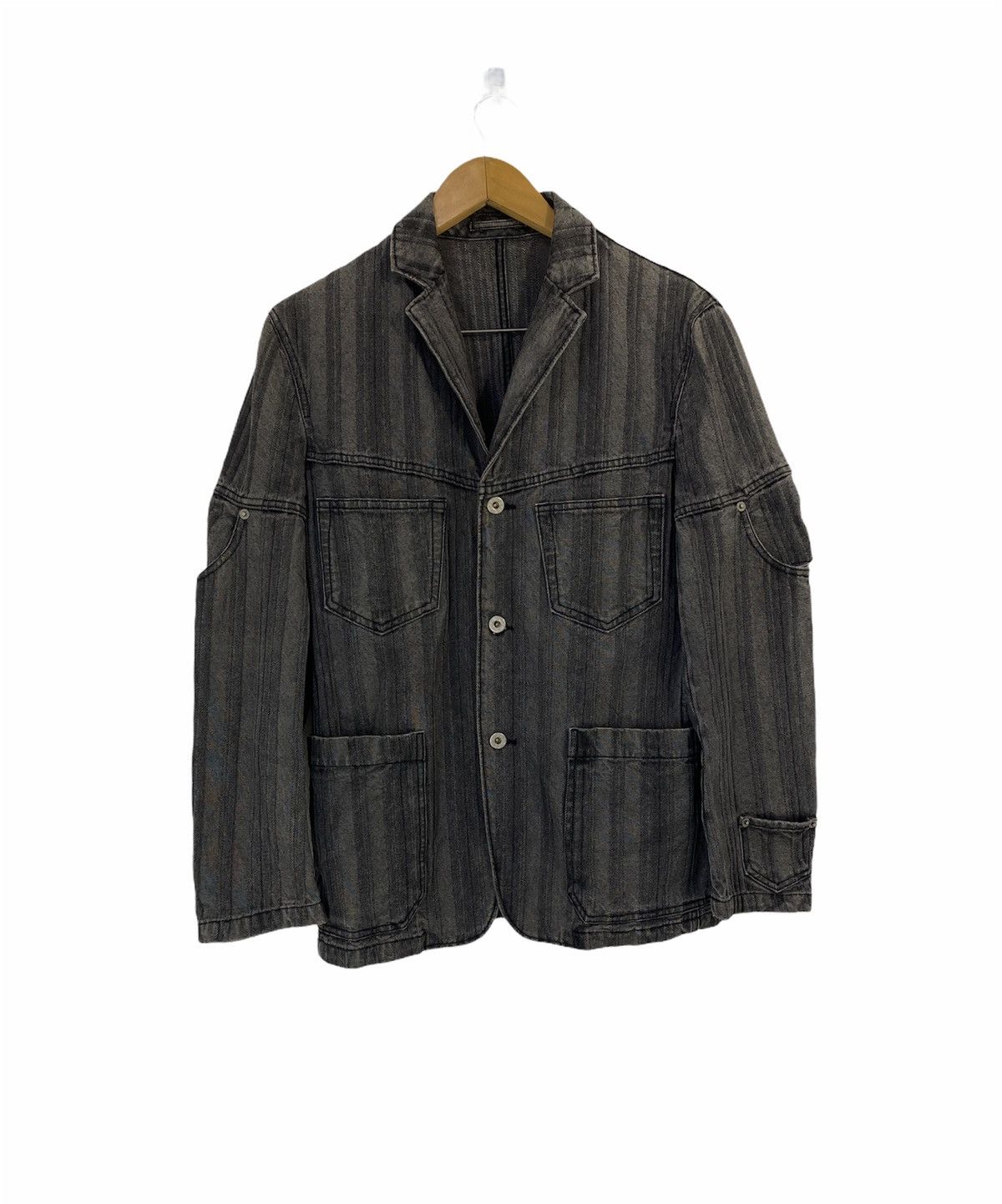PPFM Chore Jacket Design Tactical Pocket Stripe Design
