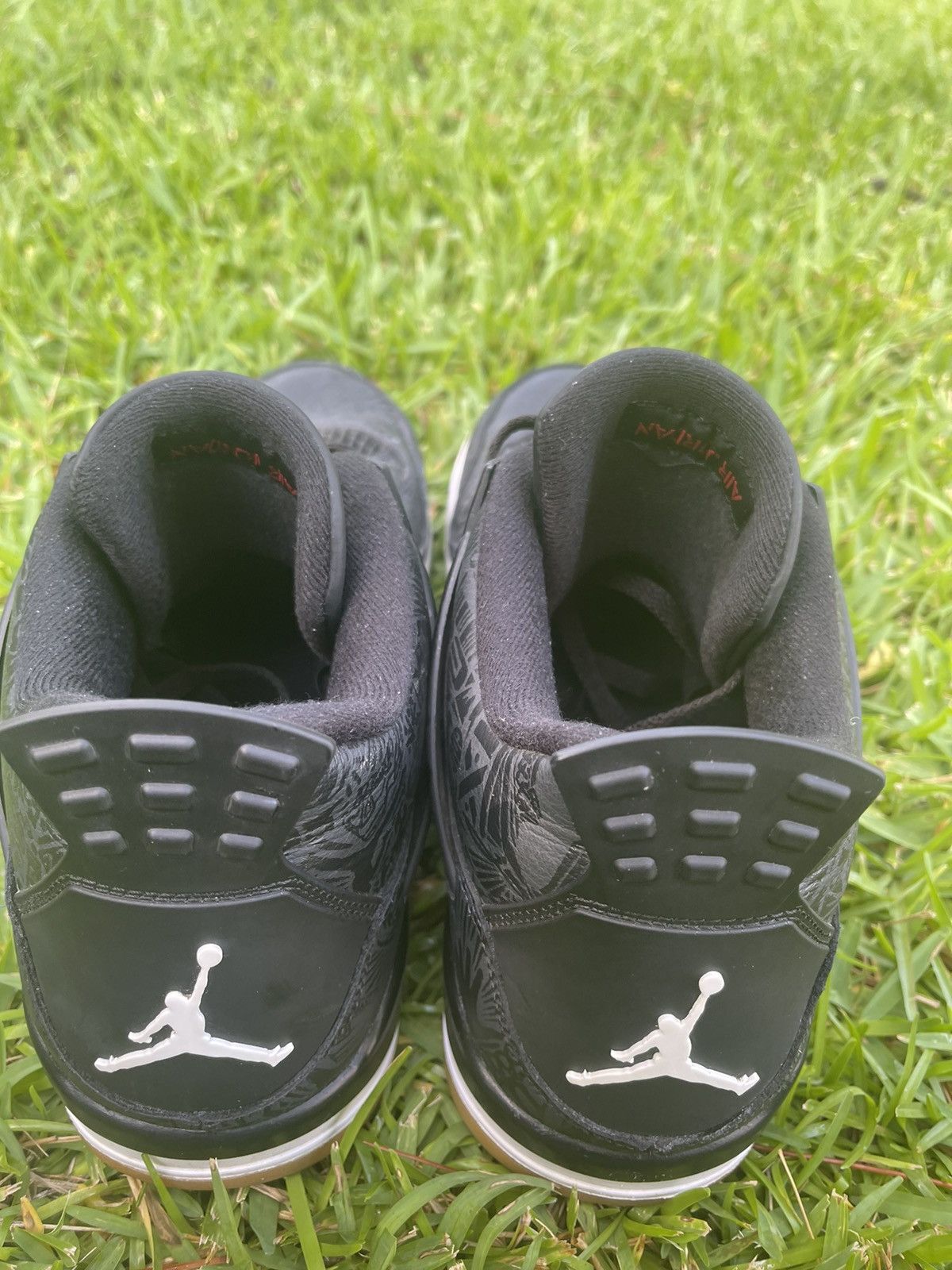 retro 4 laser black gum