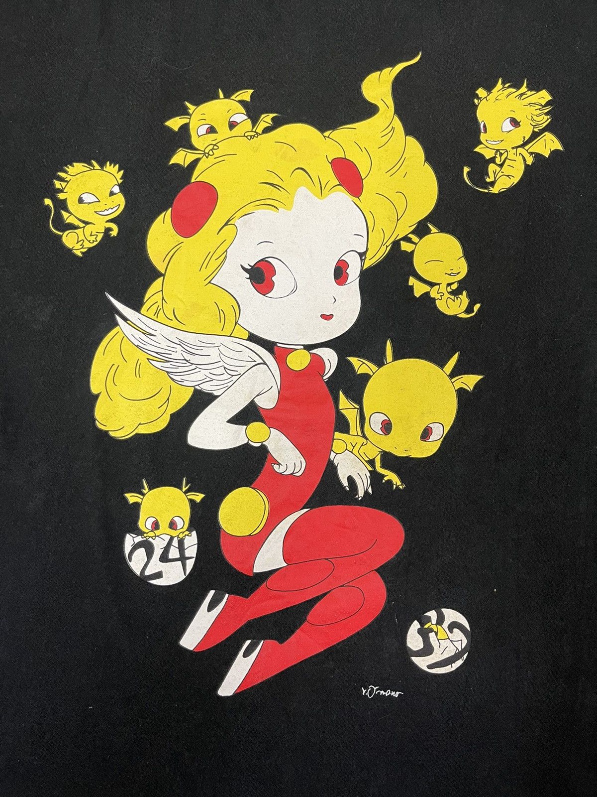 Japanese Brand Vintage 24 Hour Television Takashi Murakami Devil Girl Rare Size US L / EU 52-54 / 3 - 1 Thumbnail