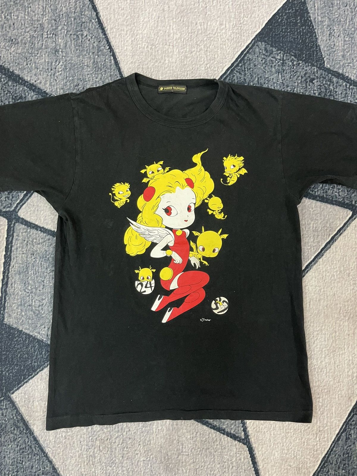 Japanese Brand Vintage 24 Hour Television Takashi Murakami Devil Girl Rare Size US L / EU 52-54 / 3 - 2 Thumbnail