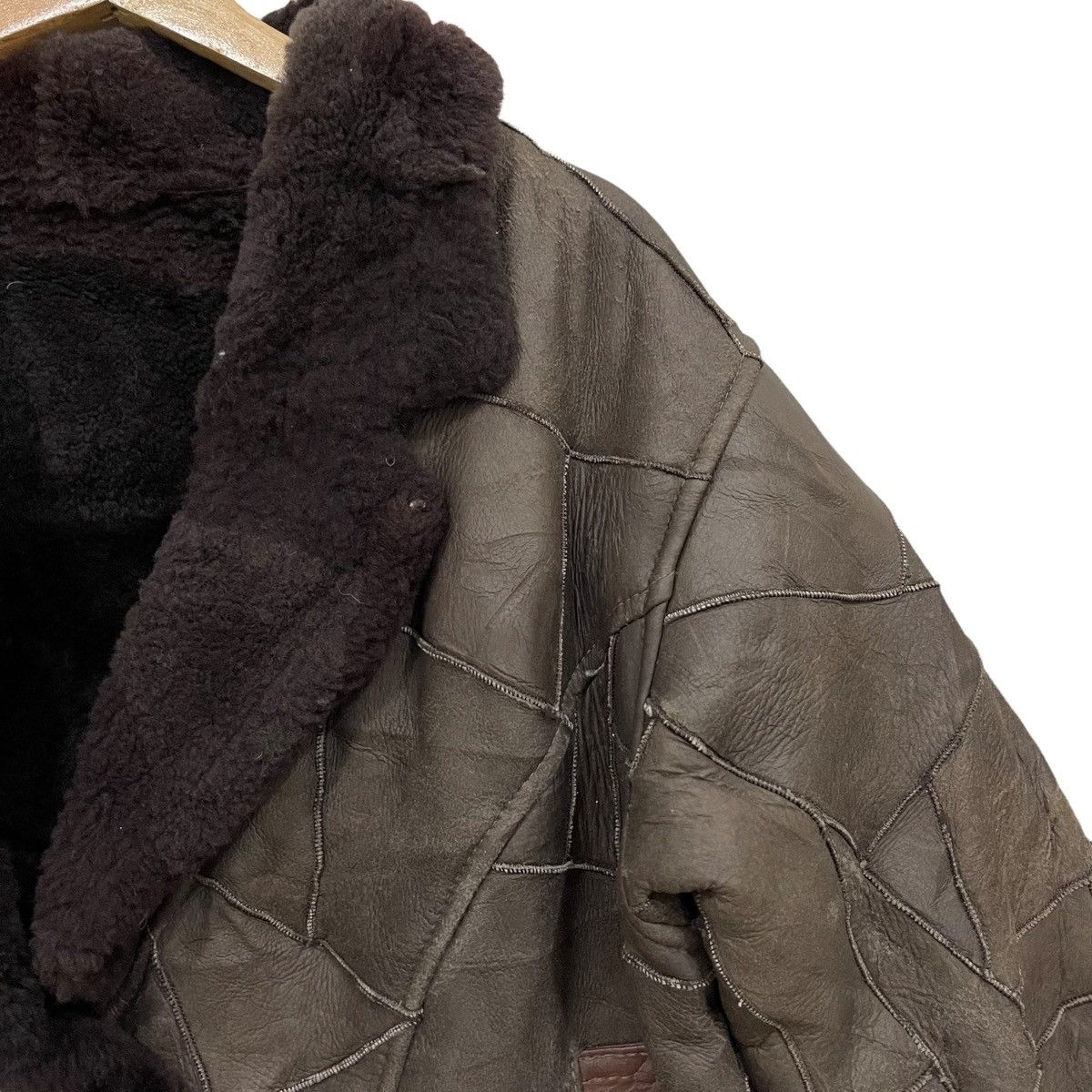 Vintage Great Seal Of The State Of Oklahoma Mink Fur Leather Jacket Size US L / EU 52-54 / 3 - 10 Thumbnail
