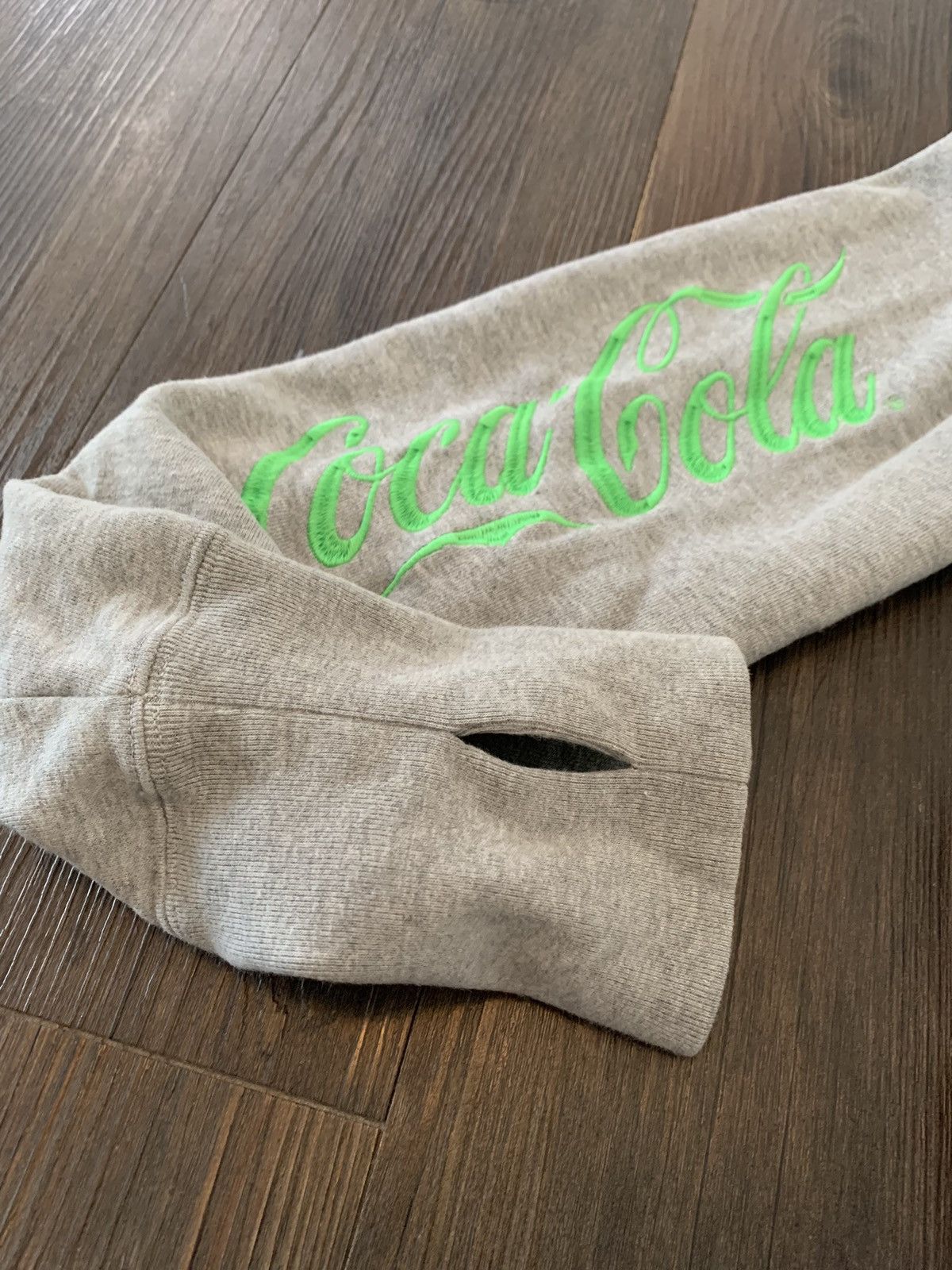 Coca Cola × Joyrich JOYRICH x Coca-Cola Heathered Gray Hoodie w/ thumb hole Size US M / EU 48-50 / 2 - 5 Thumbnail