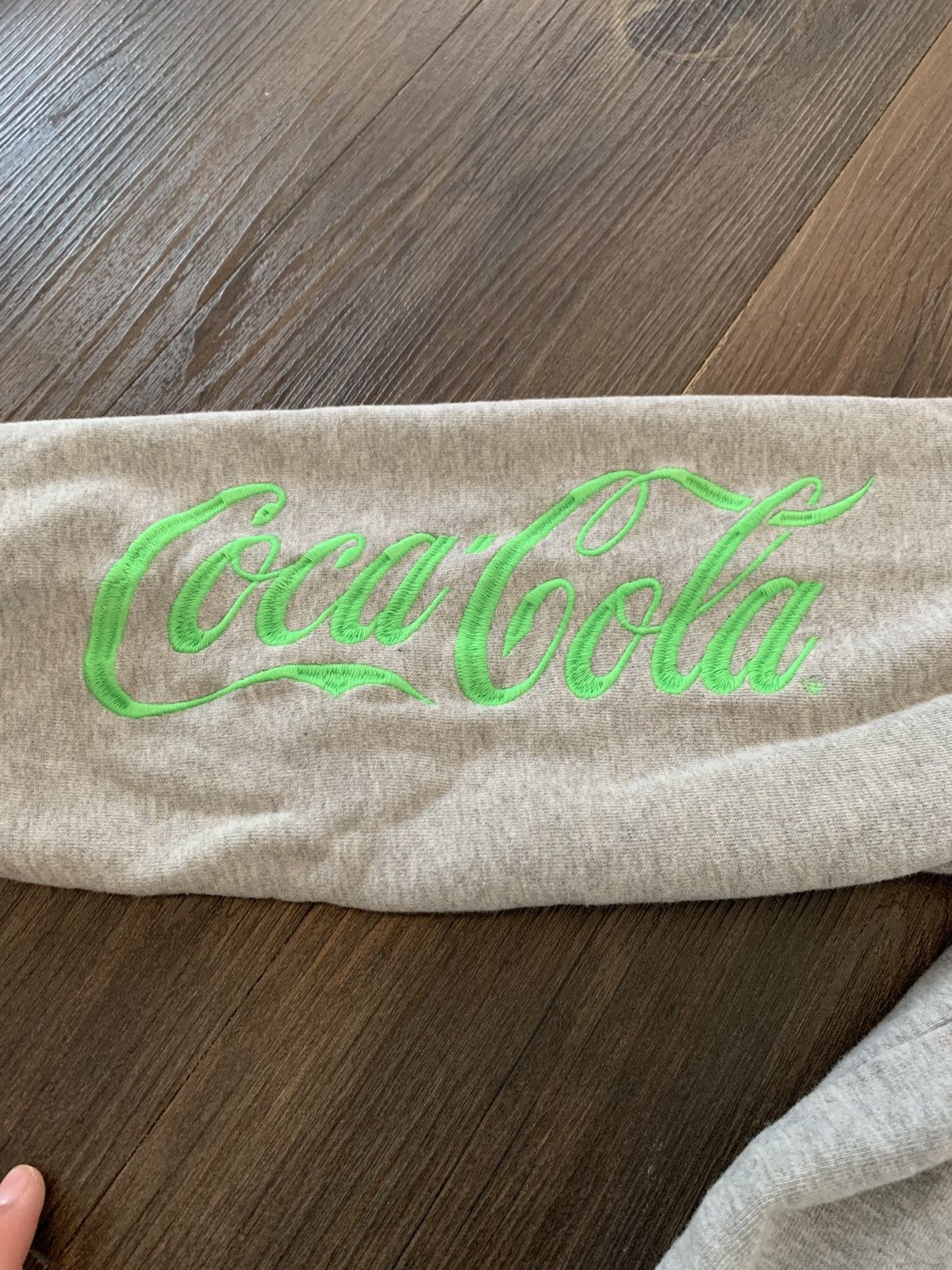 Coca Cola × Joyrich JOYRICH x Coca-Cola Heathered Gray Hoodie w/ thumb hole Size US M / EU 48-50 / 2 - 4 Thumbnail
