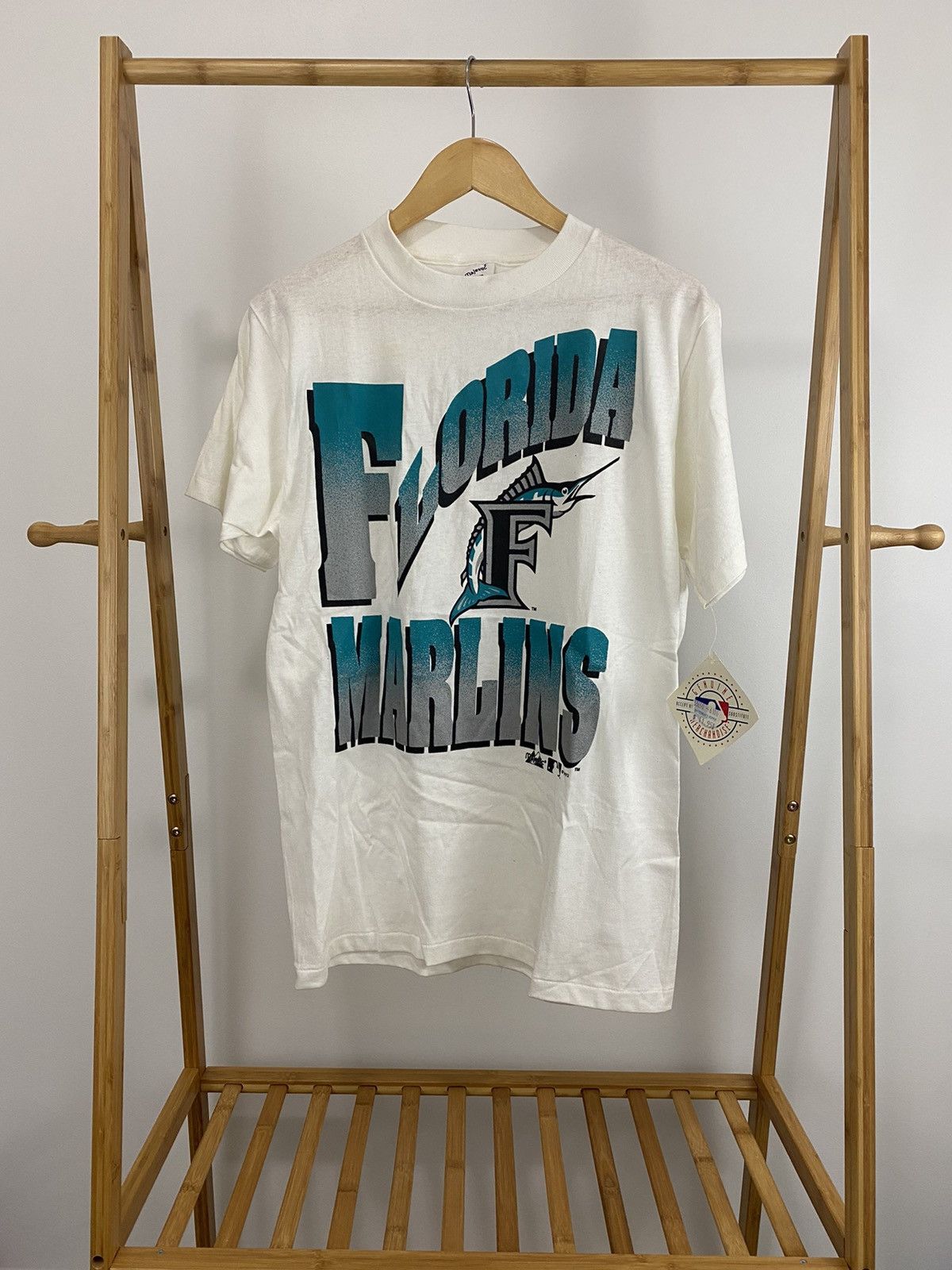 NWT VTG Florida Marlins MLB Baseball Big Graphic Print Singl