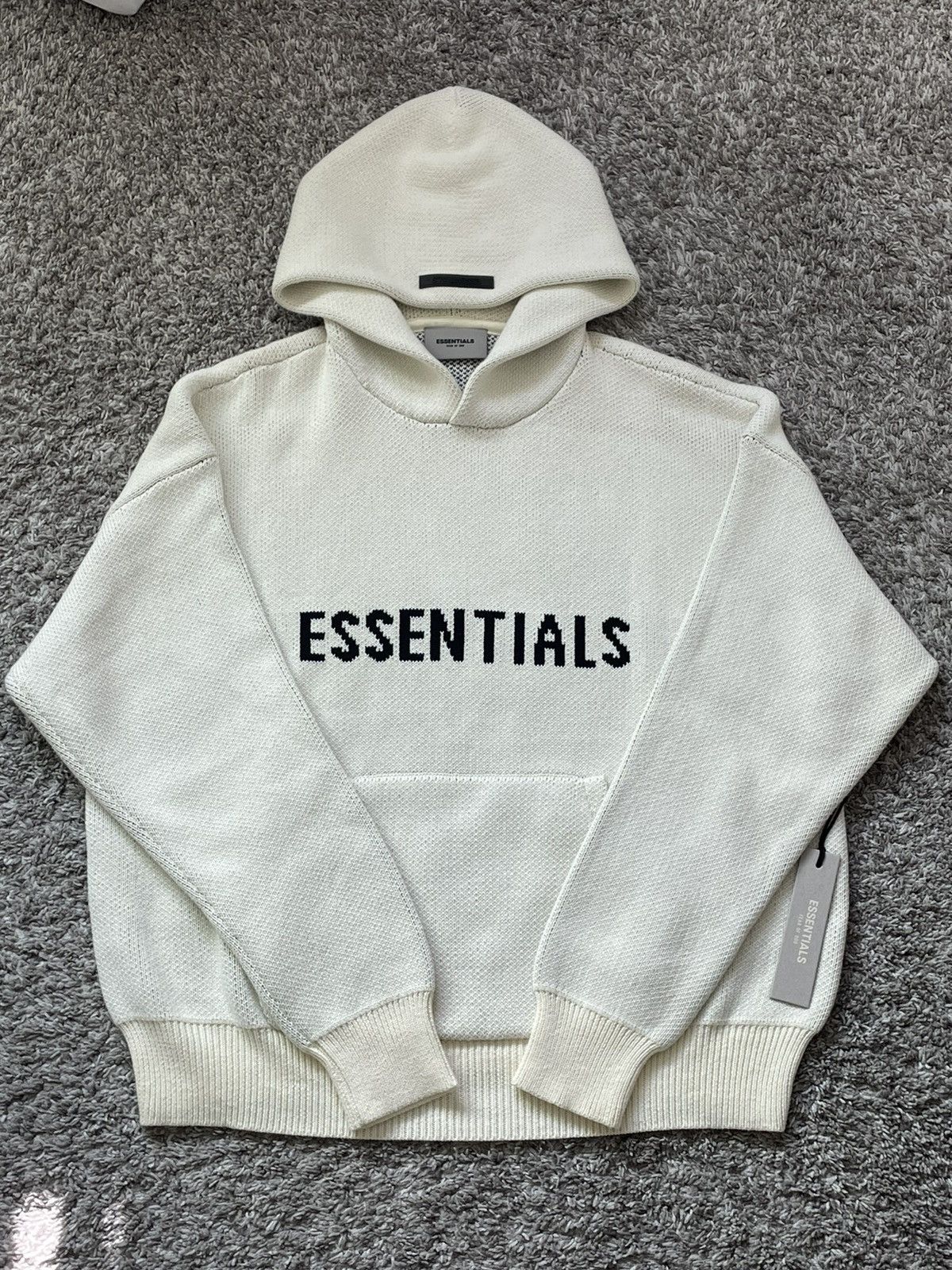 Fear of God Fear of God Essentials Knit Pullover Hoodie (Buttercream
