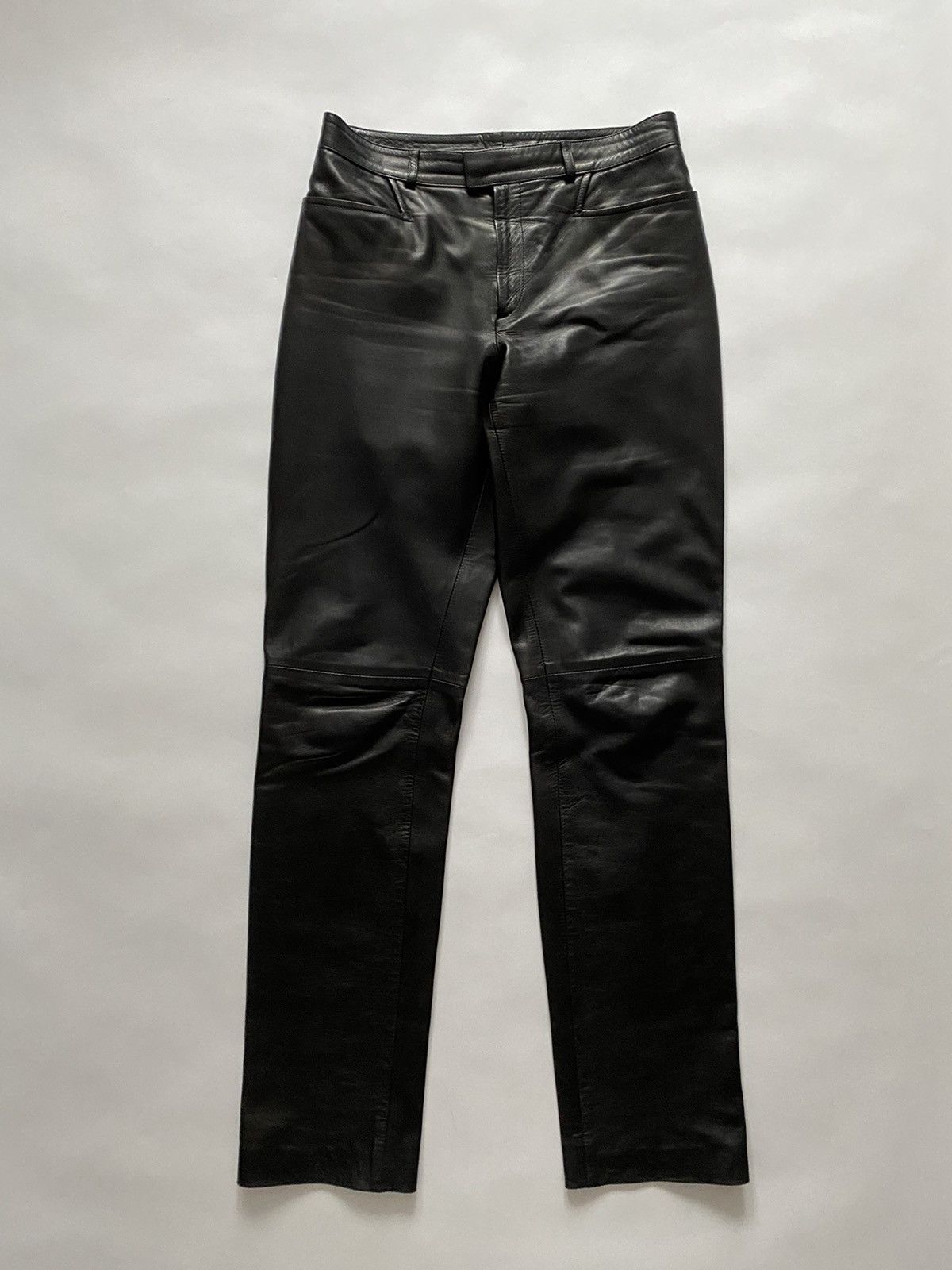 Gucci Gucci by Tom Ford Straight Black Leather Pants Size US 29 - 2 Preview